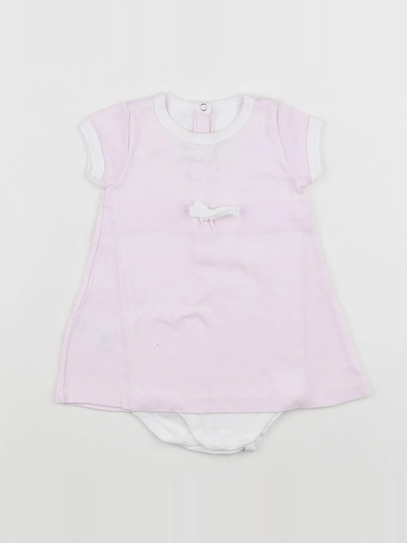 Petit Bateau - body robe rose - 6 mois