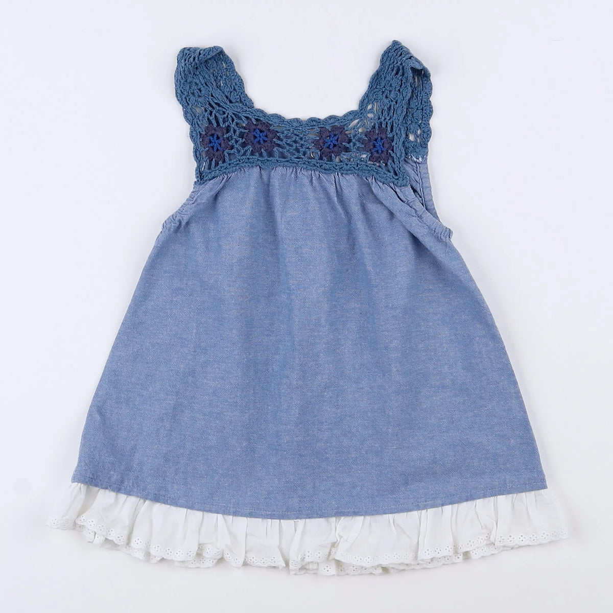 Vertbaudet - robe bleu - 12 mois