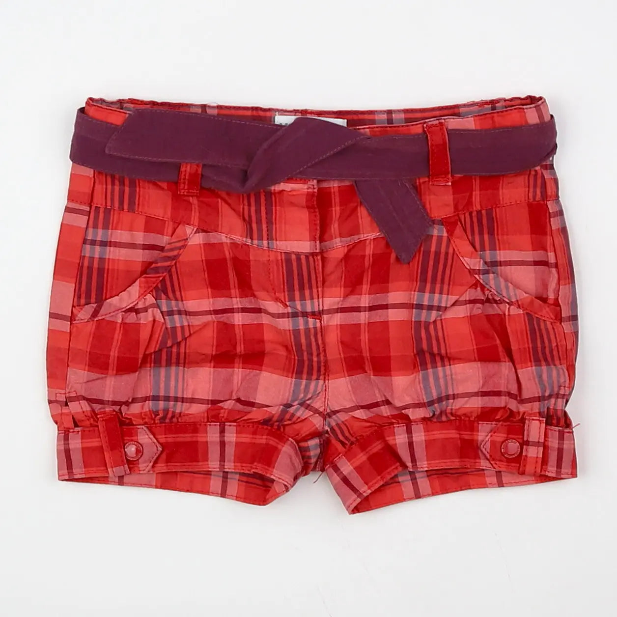 Vertbaudet - short rouge - 12 mois