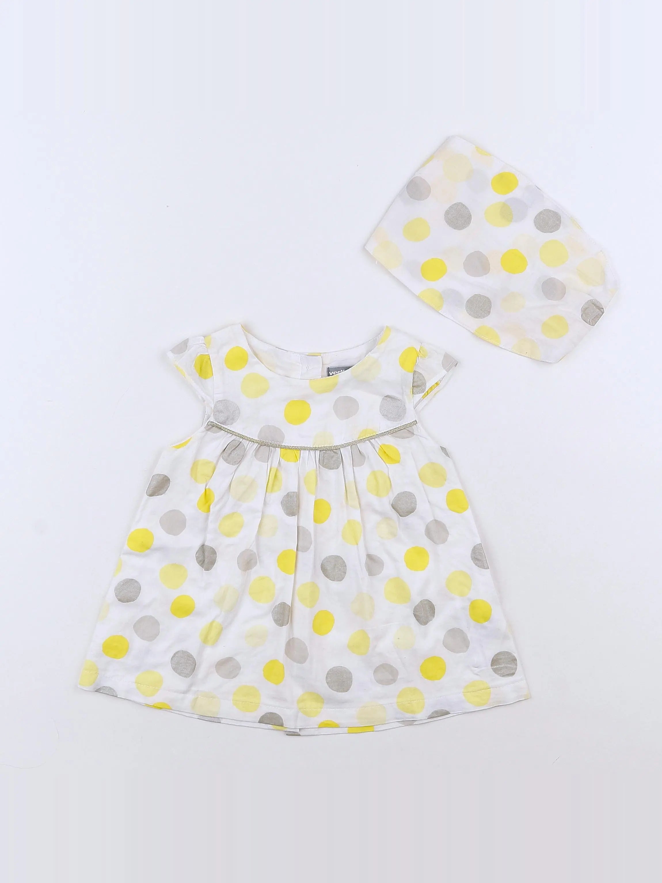 Vertbaudet - blouse blanc, jaune - 18 mois
