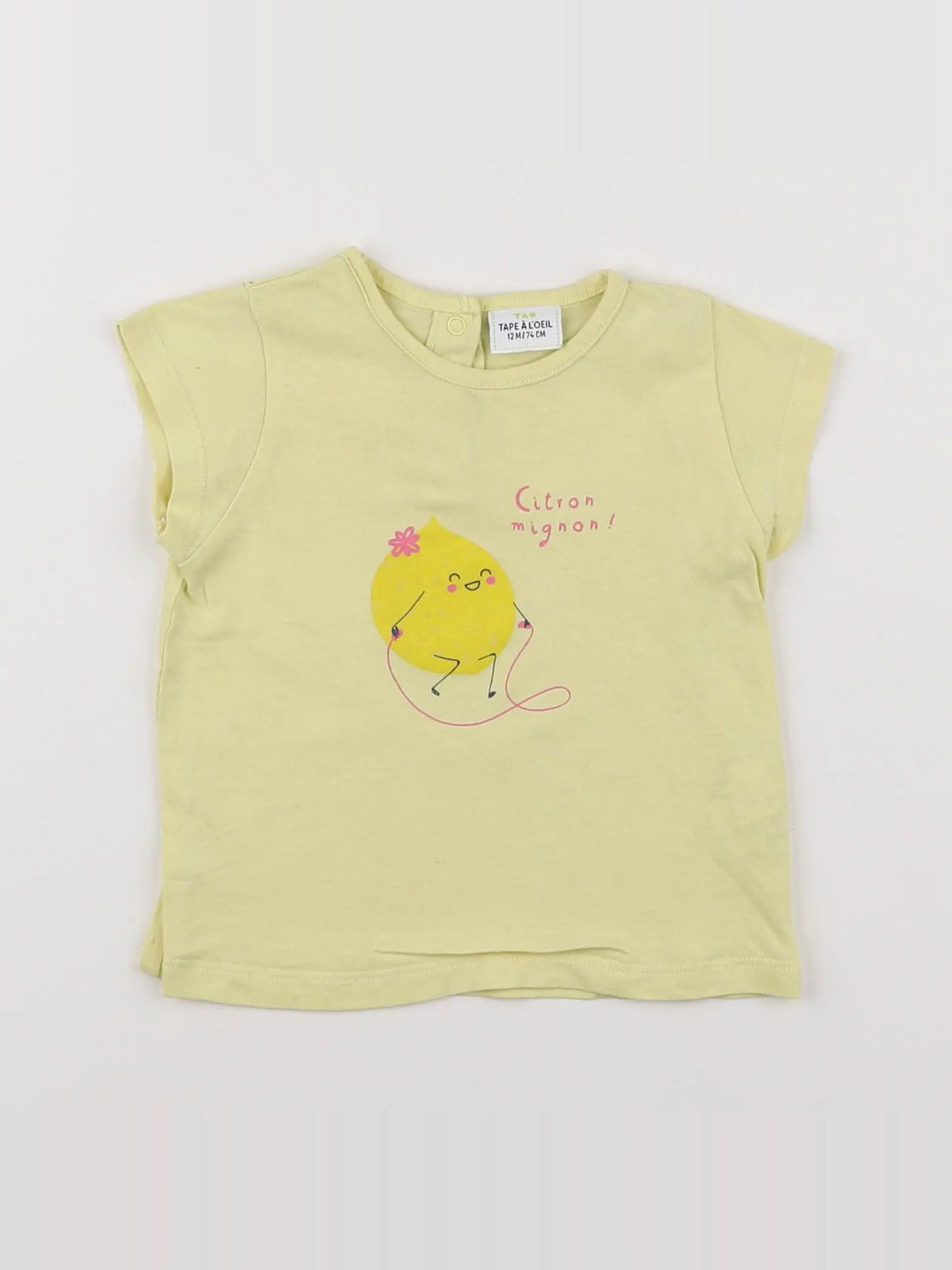 Tape à l'oeil - tee-shirt jaune - 12 mois
