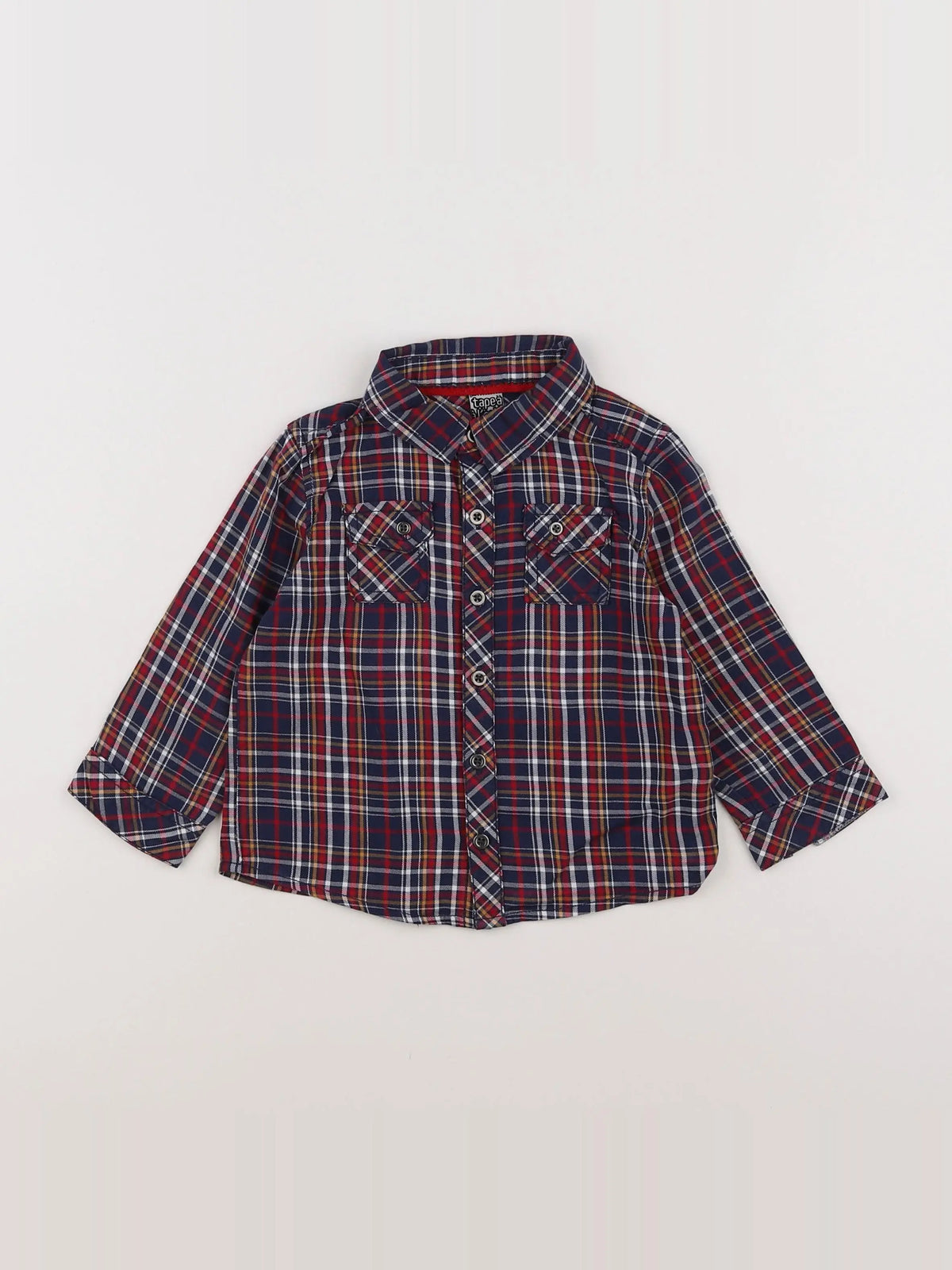 Tape à l'oeil - chemise bleu, rouge, multicolore - 18 mois