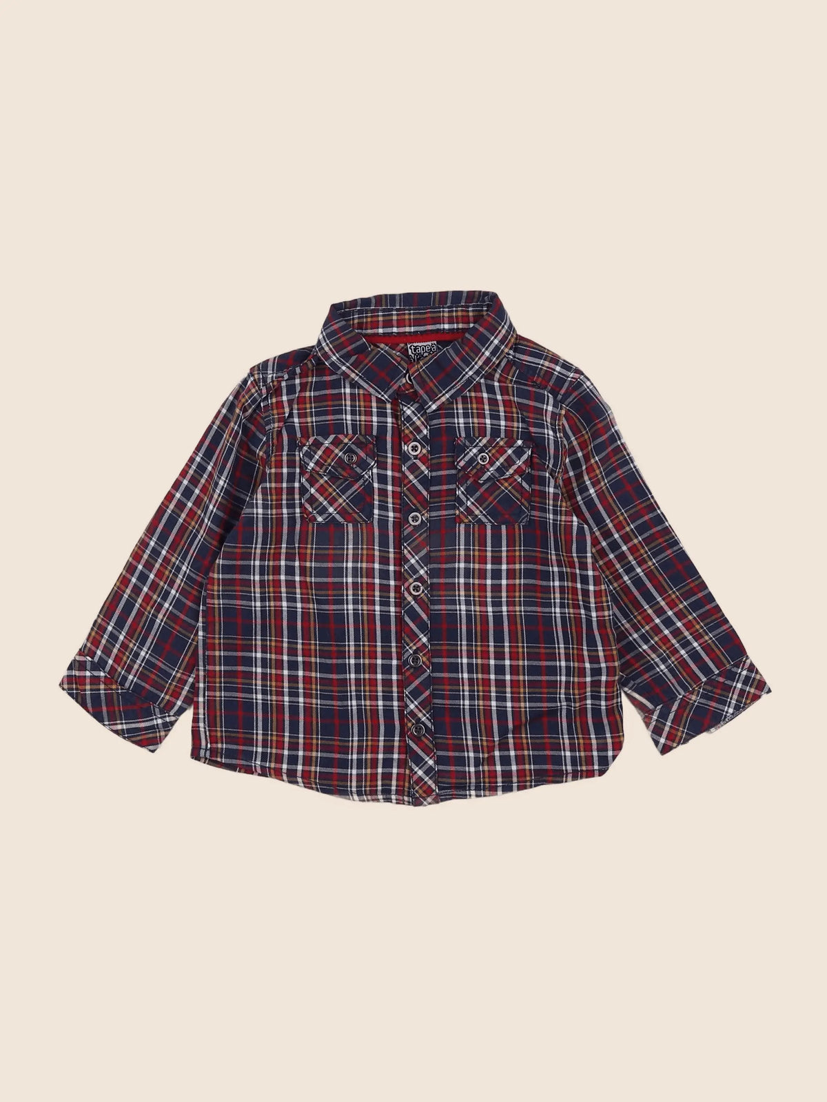 Tape à l'oeil - chemise bleu, rouge, multicolore - 18 mois