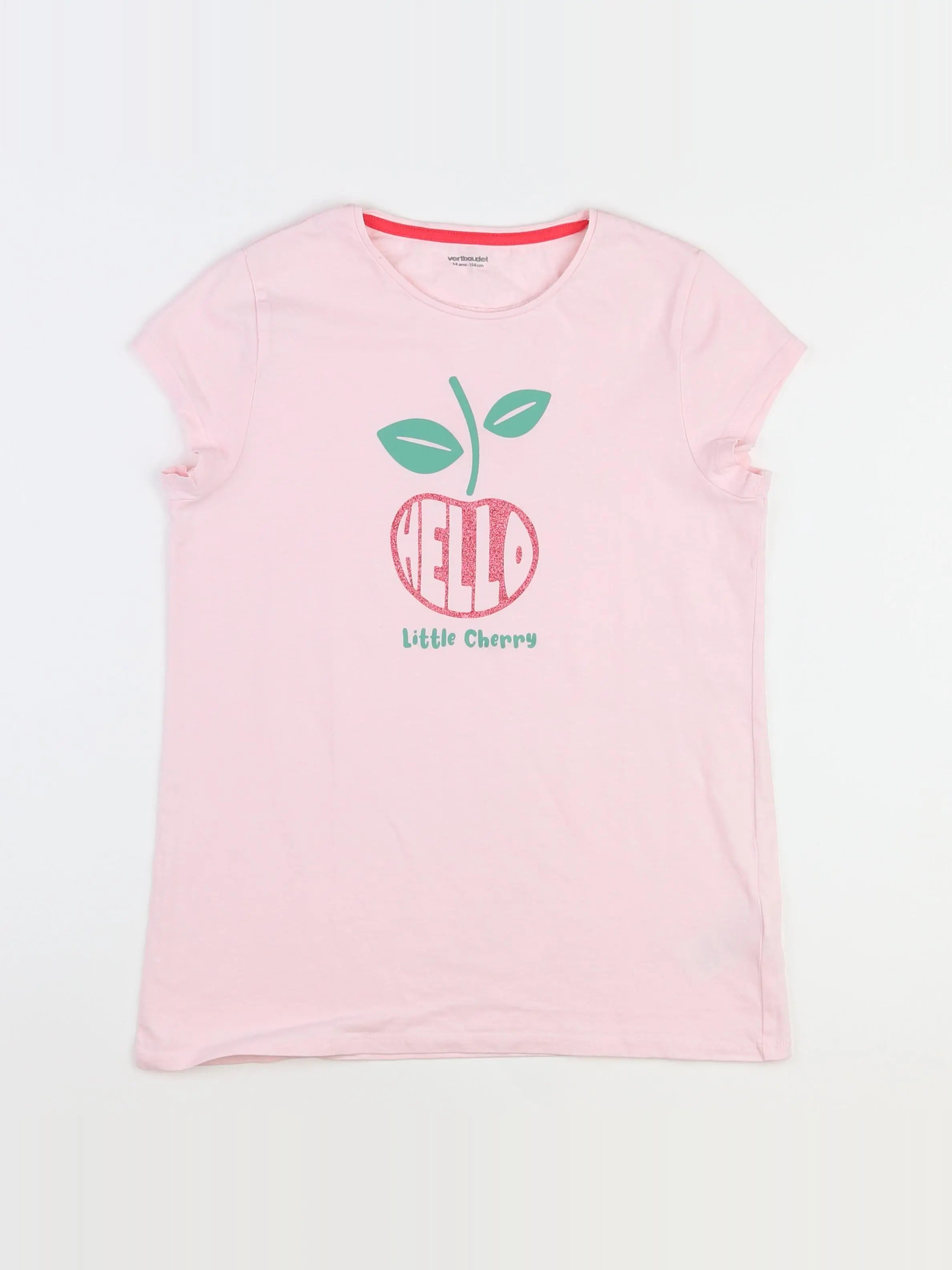 Vertbaudet - tee-shirt rose - 14 ans