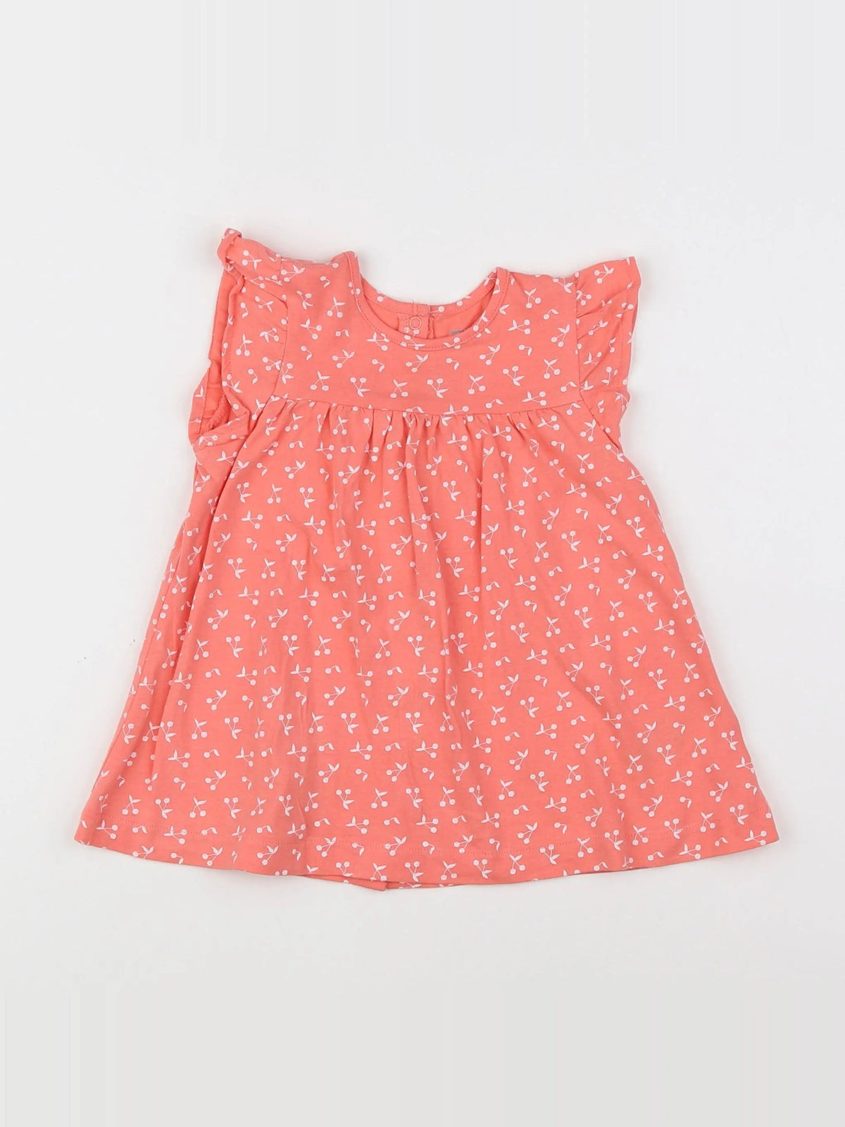 Vertbaudet - robe rose, blanc - 9 mois