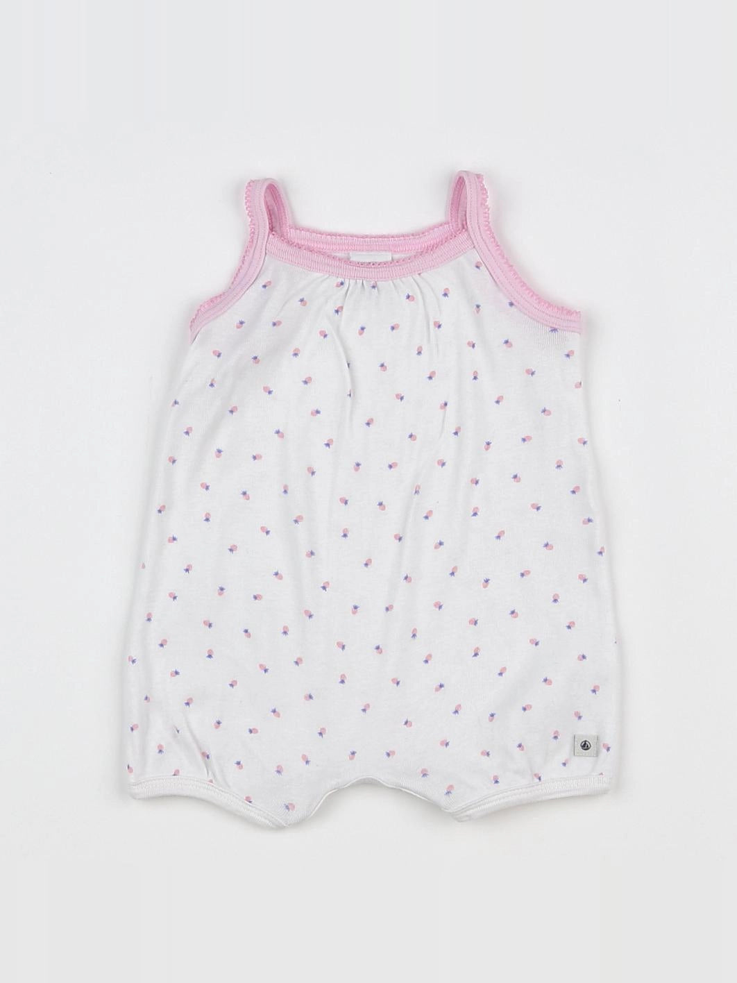 Petit Bateau - pyjama coton blanc - 3 mois