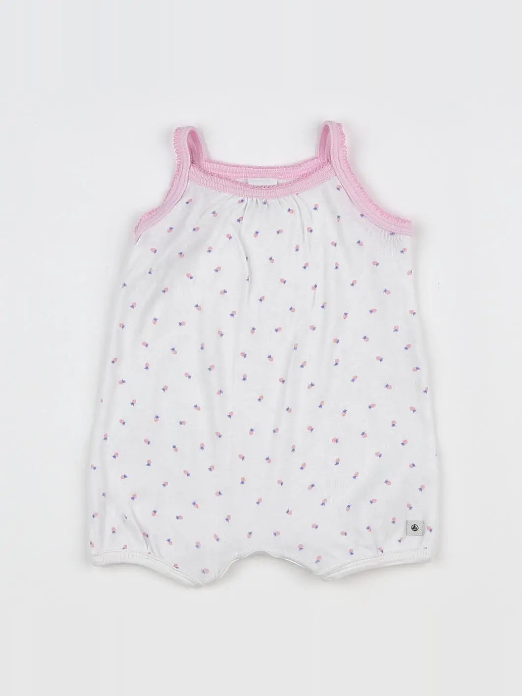Petit Bateau - pyjama coton blanc - 3 mois