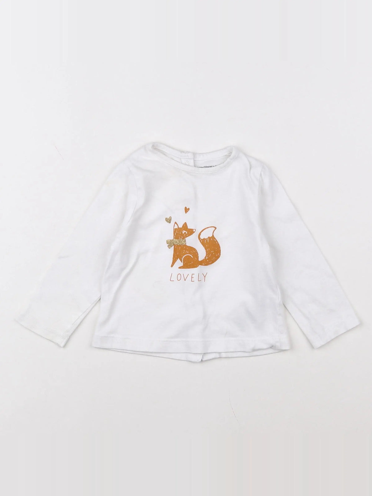 Vertbaudet - tee-shirt blanc - 9 mois