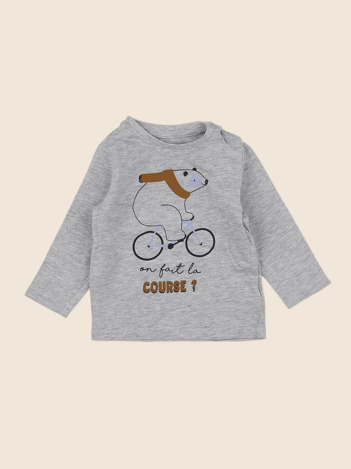 Vertbaudet - tee-shirt gris - 6 mois