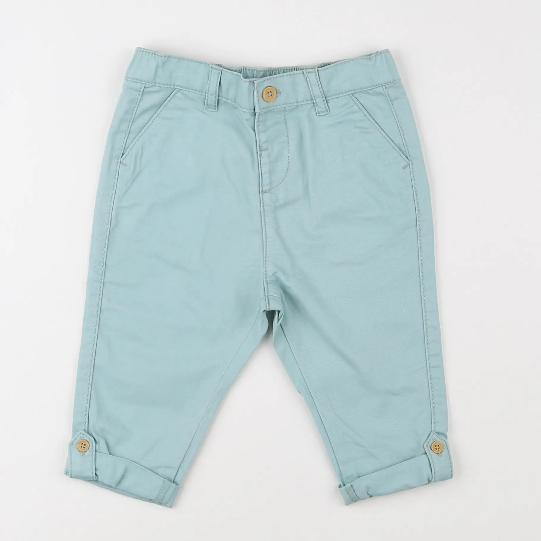 Vertbaudet - pantalon bleu - 12 mois