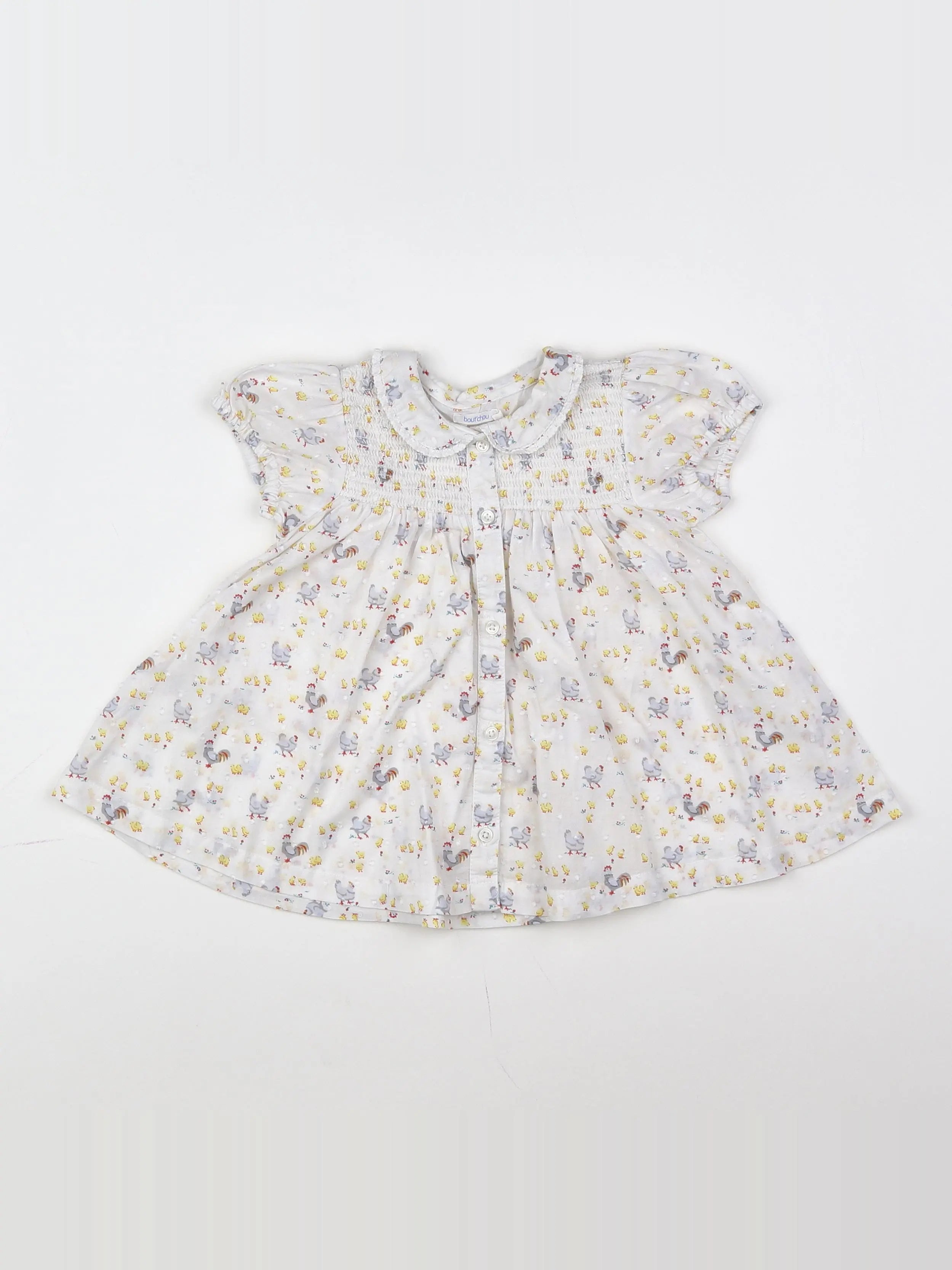 Boutchou - blouse blanc - 2 ans