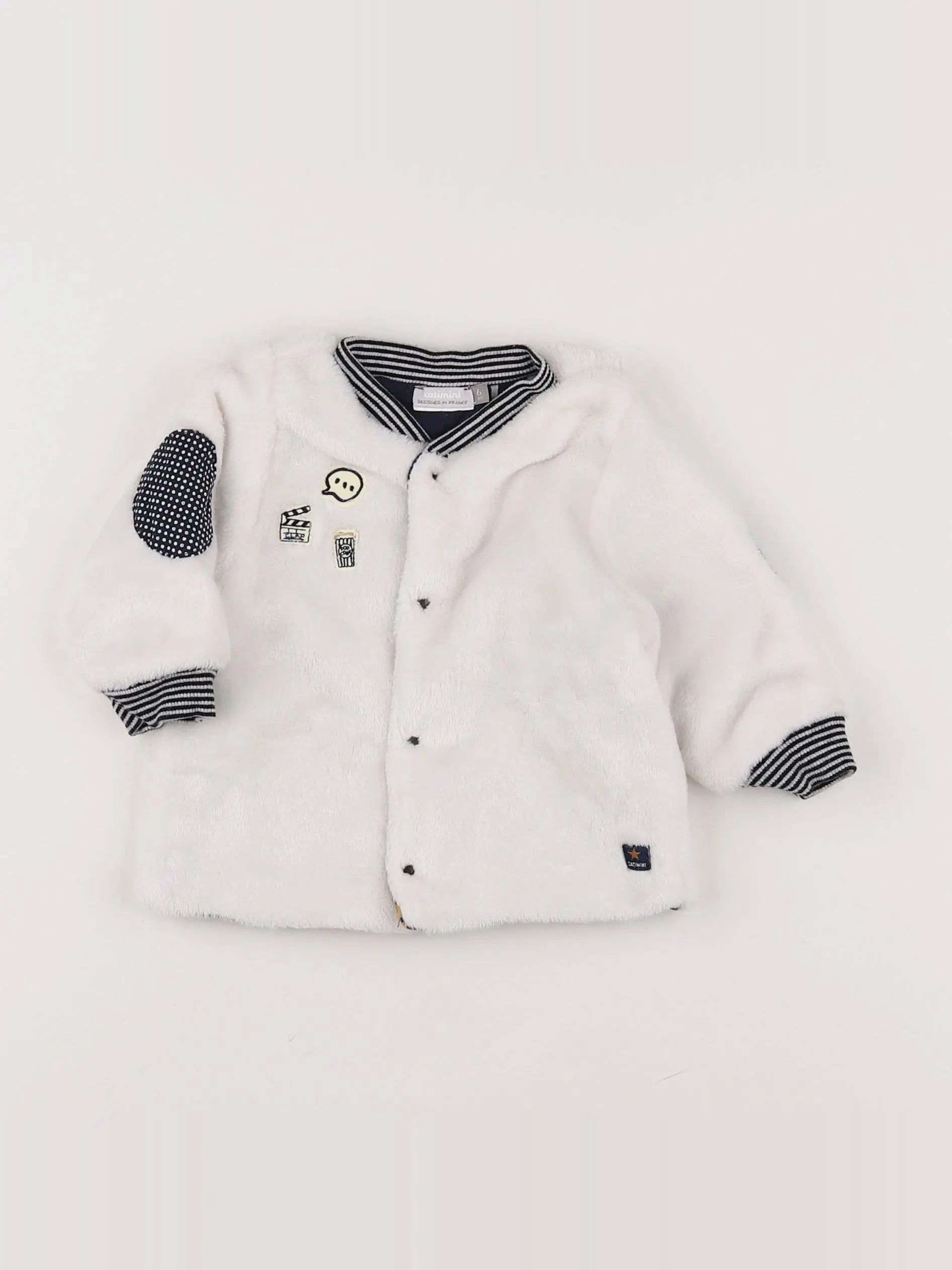 Catimini - gilet réversible blanc - 6 mois