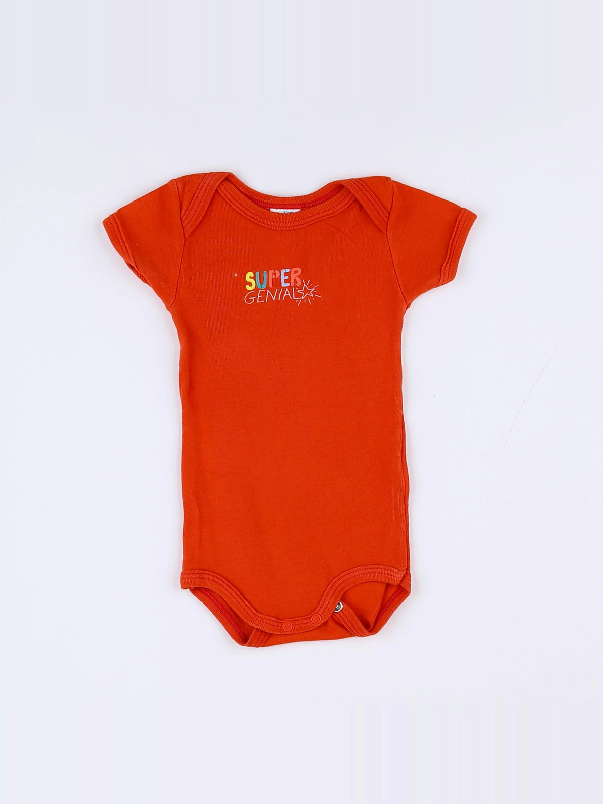 Petit Bateau - body orange - 3 mois