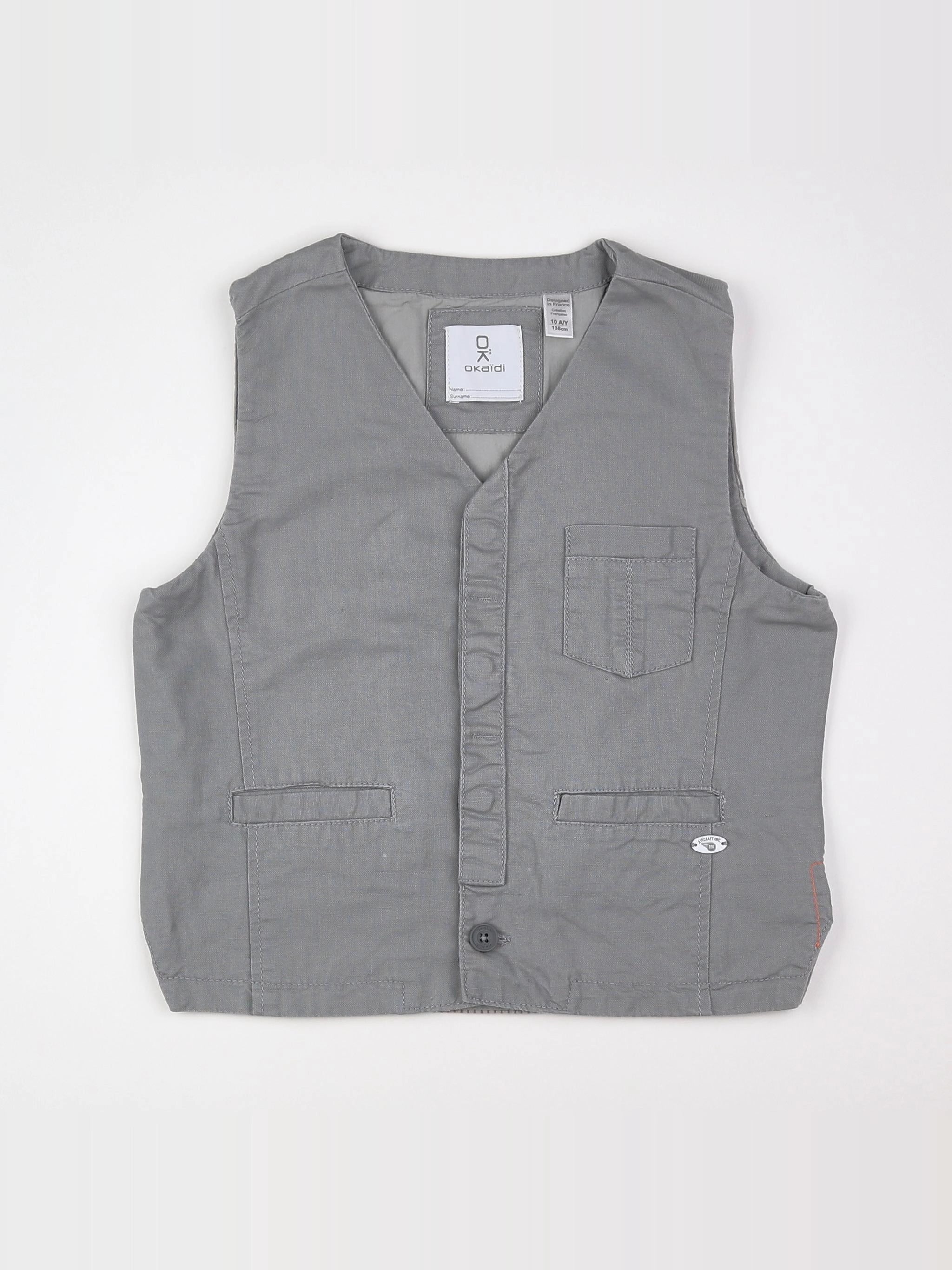 Okaidi - gilet gris - 10 ans