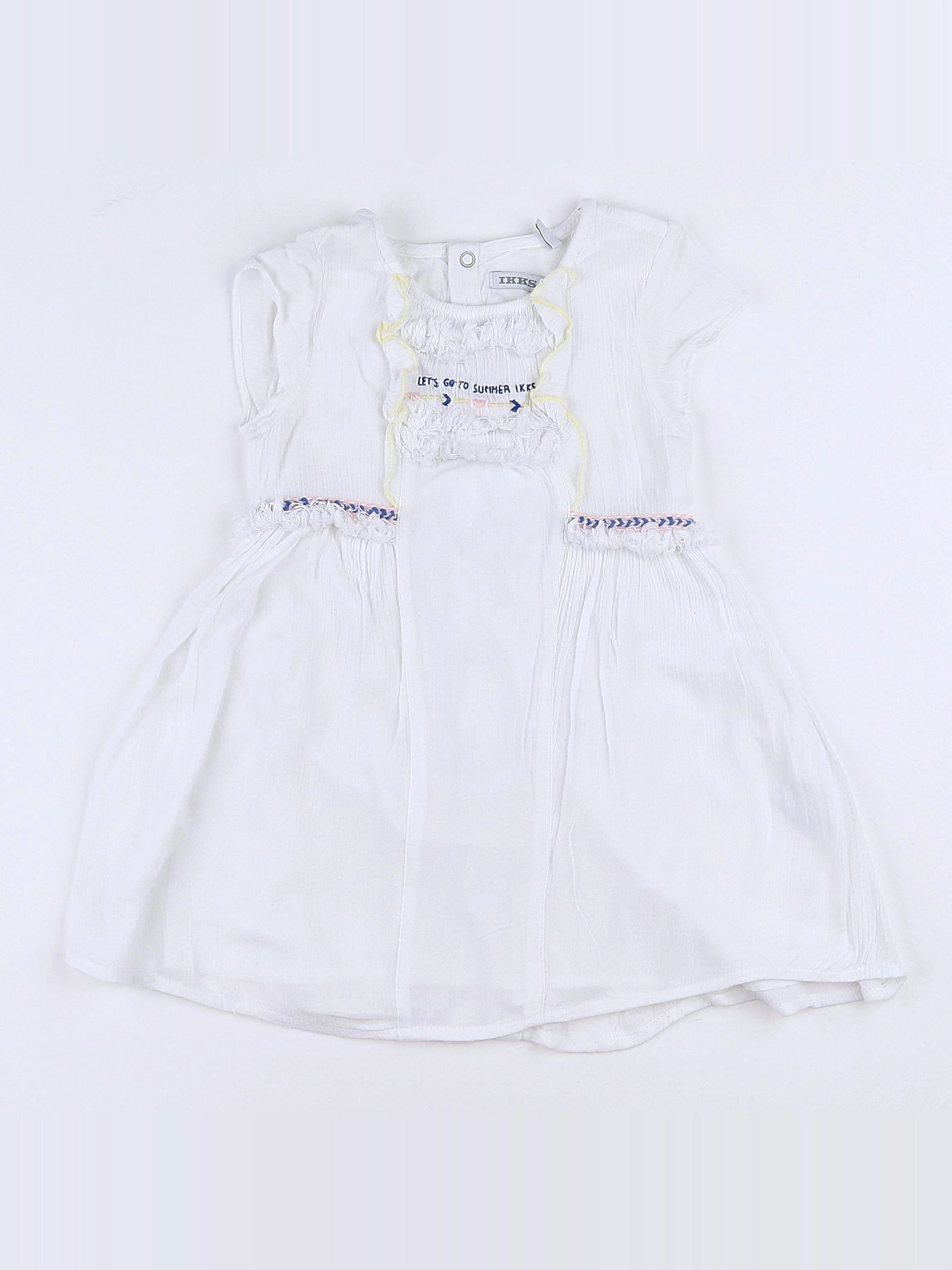 IKKS - robe blanc - 2 ans