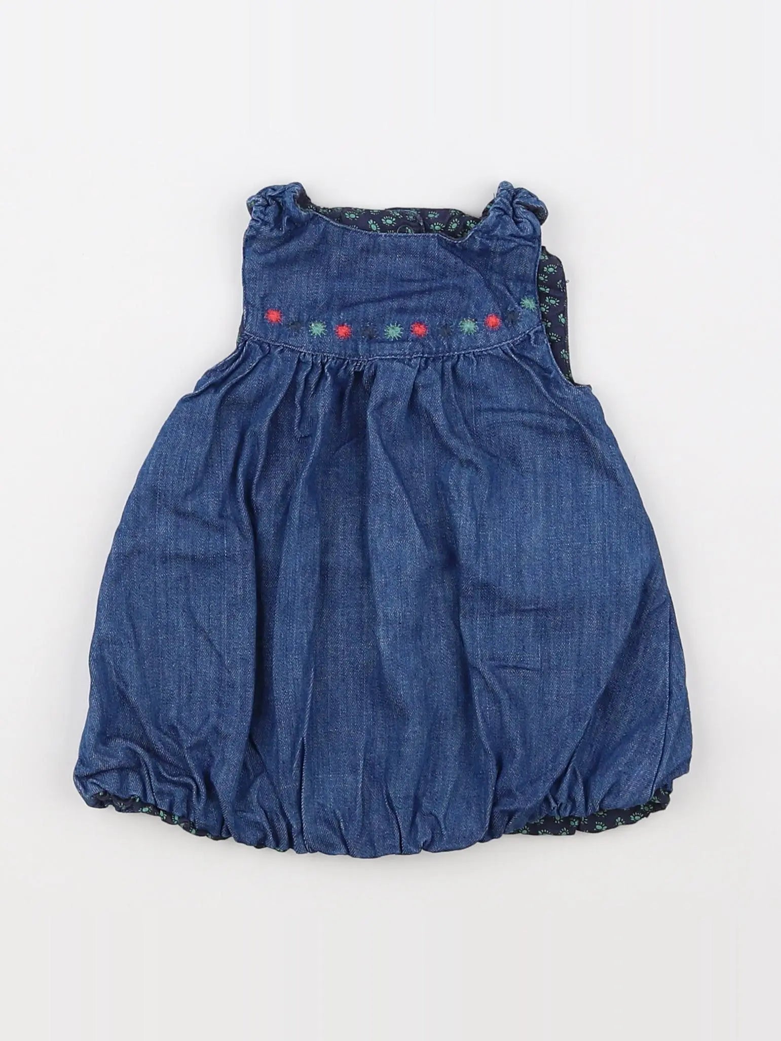 Vertbaudet - robe bleu - 0/3 mois