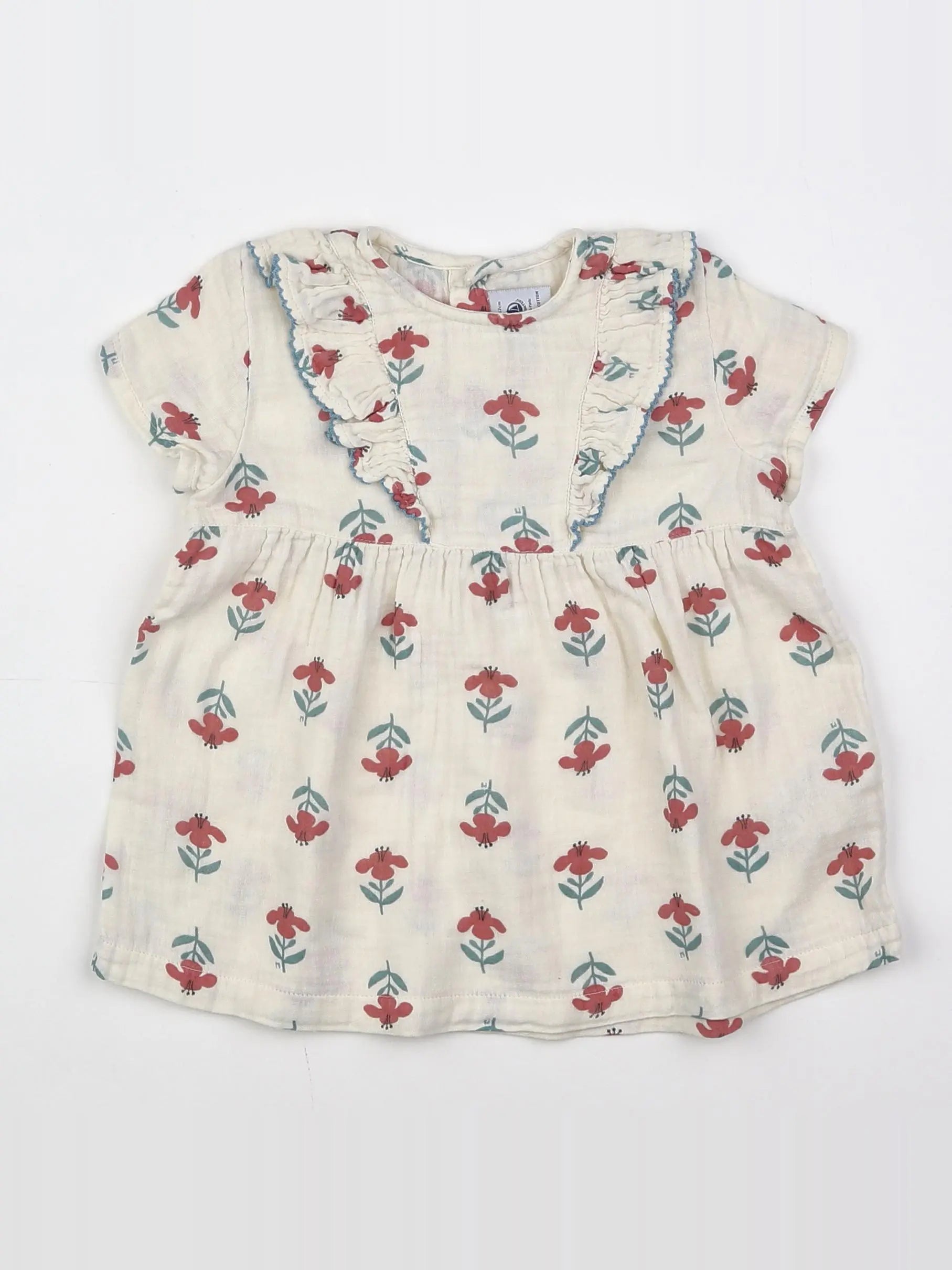 Petit Bateau - robe beige, multicolore - 6 mois