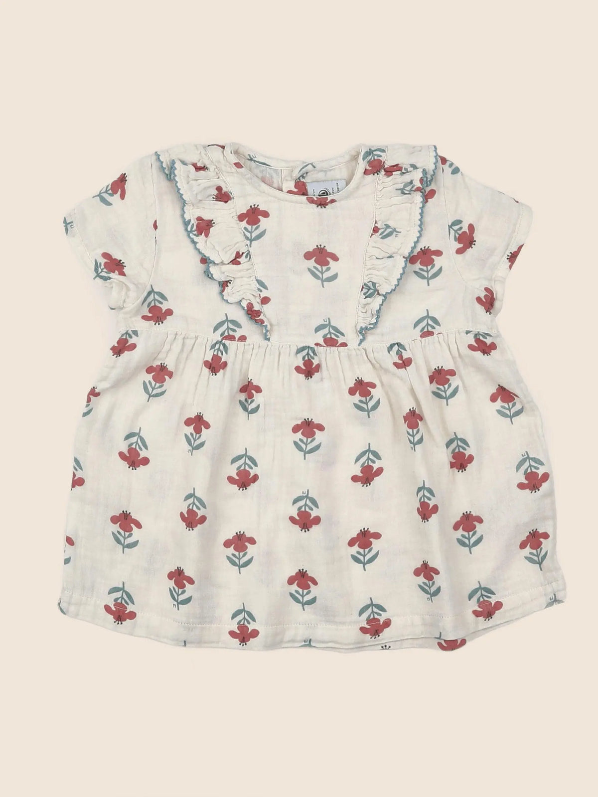Petit Bateau - robe beige, multicolore - 6 mois