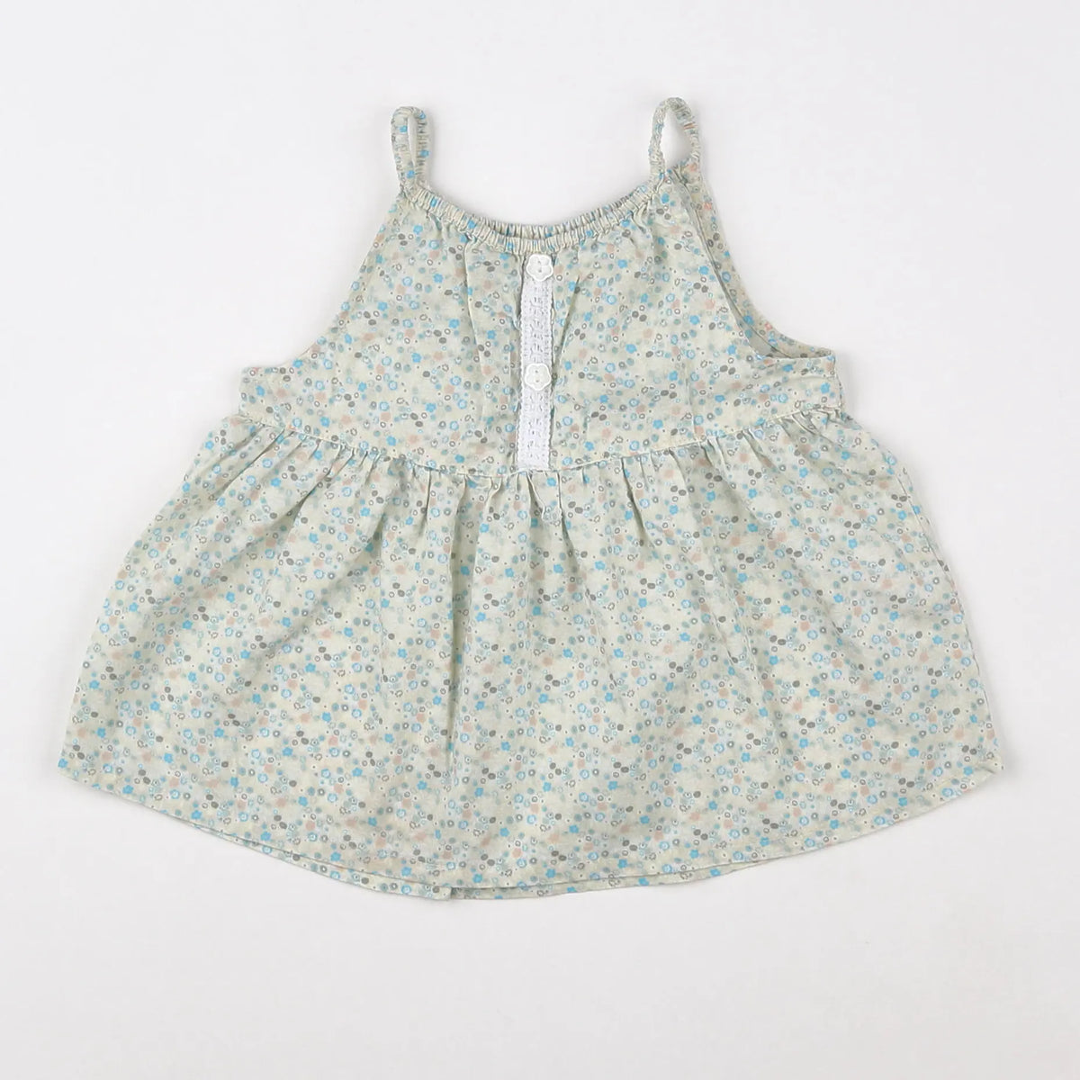 Vertbaudet - robe vert - 9 mois