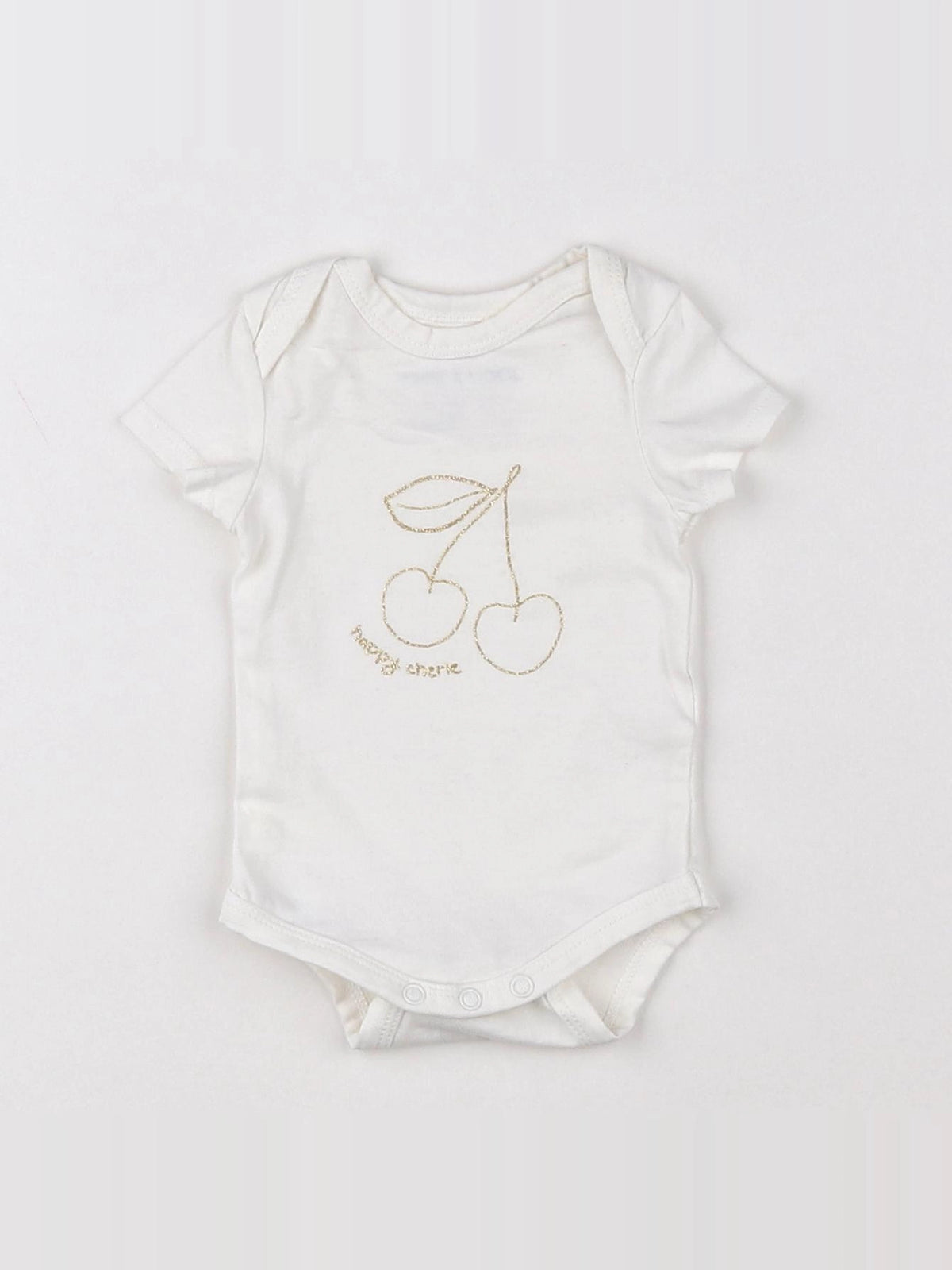 Tape à l'oeil - body blanc - 1 mois