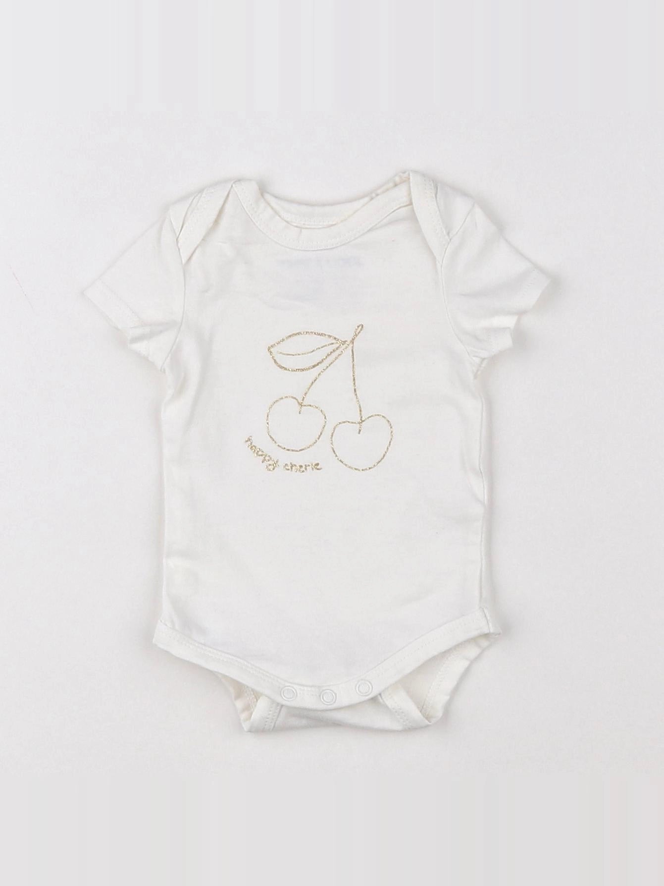 Tape à l'oeil - body blanc - 1 mois