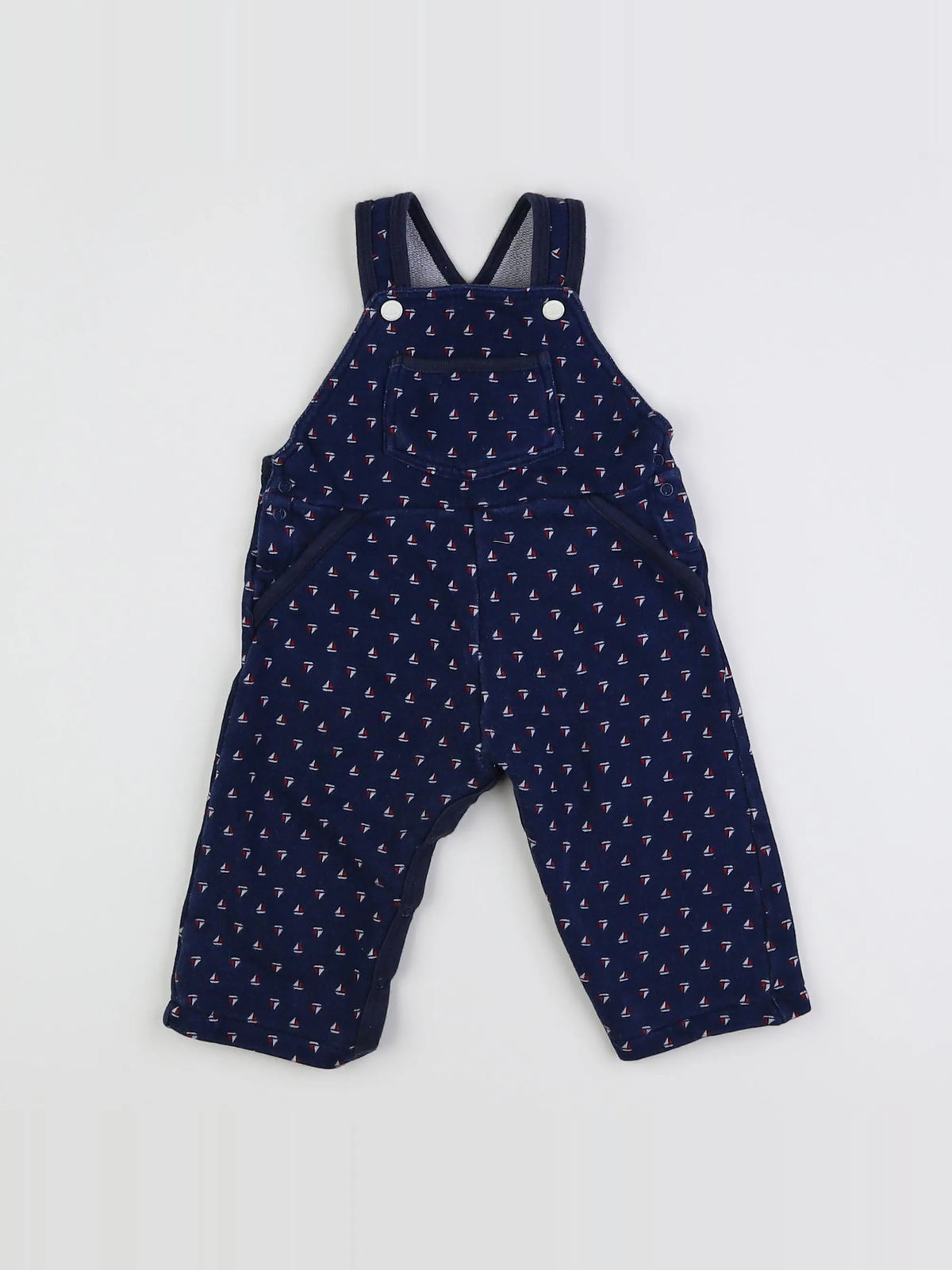 Petit Bateau - salopette bleu - 12 mois