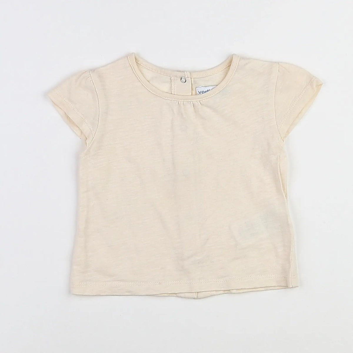 Vertbaudet - tee-shirt beige - 9 mois