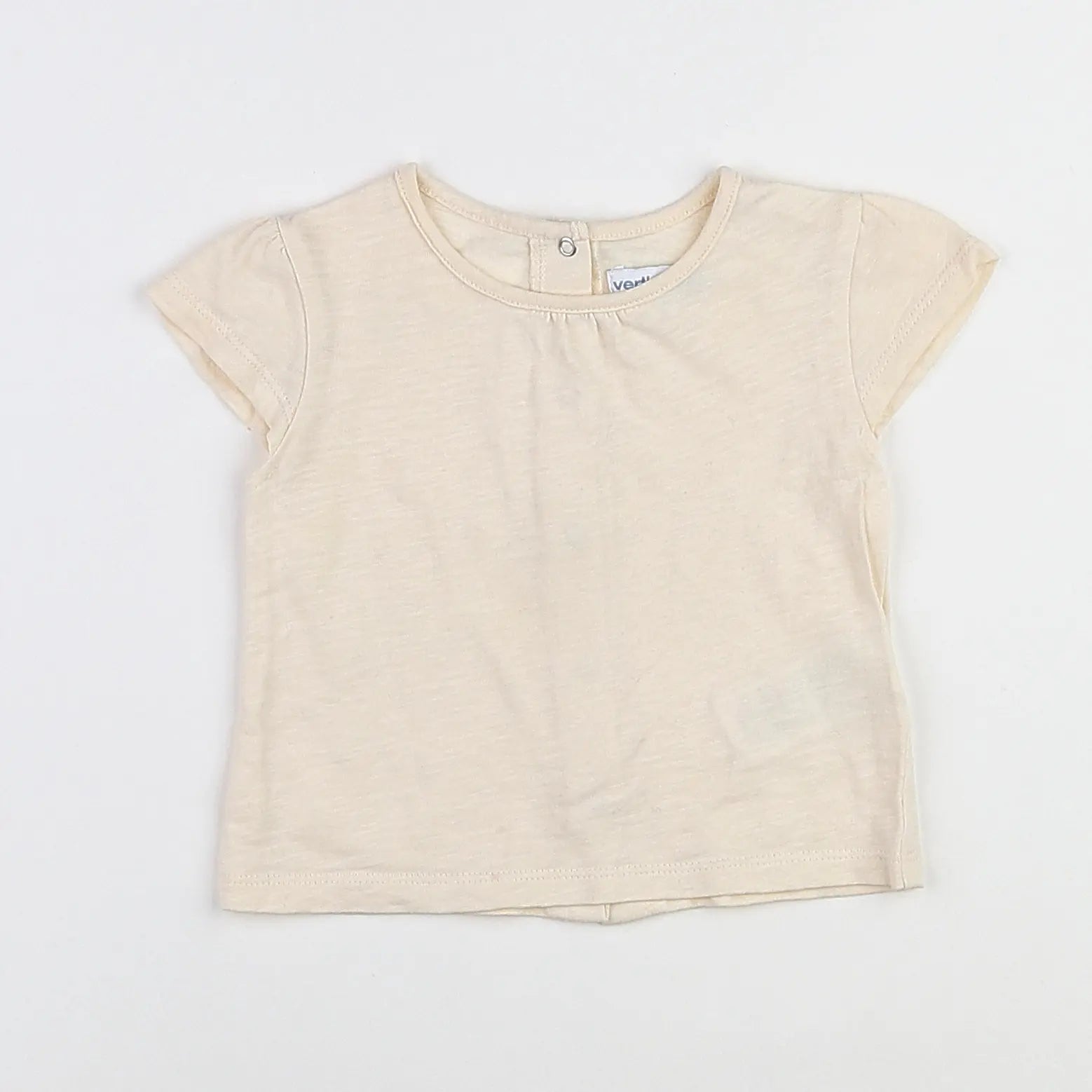 Vertbaudet - tee-shirt beige - 9 mois
