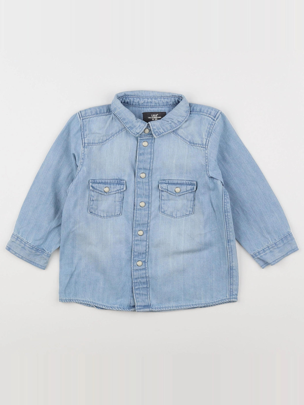 H&M - chemise bleu - 9/12 mois