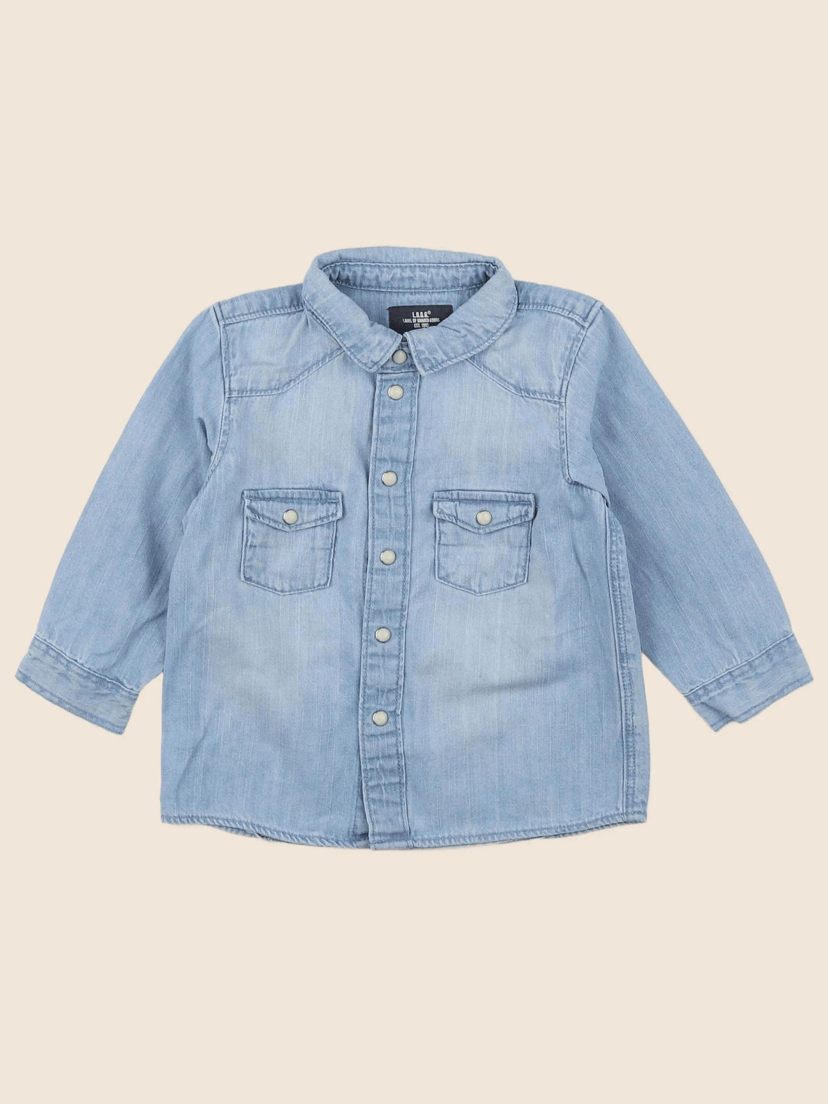 H&M - chemise bleu - 9/12 mois