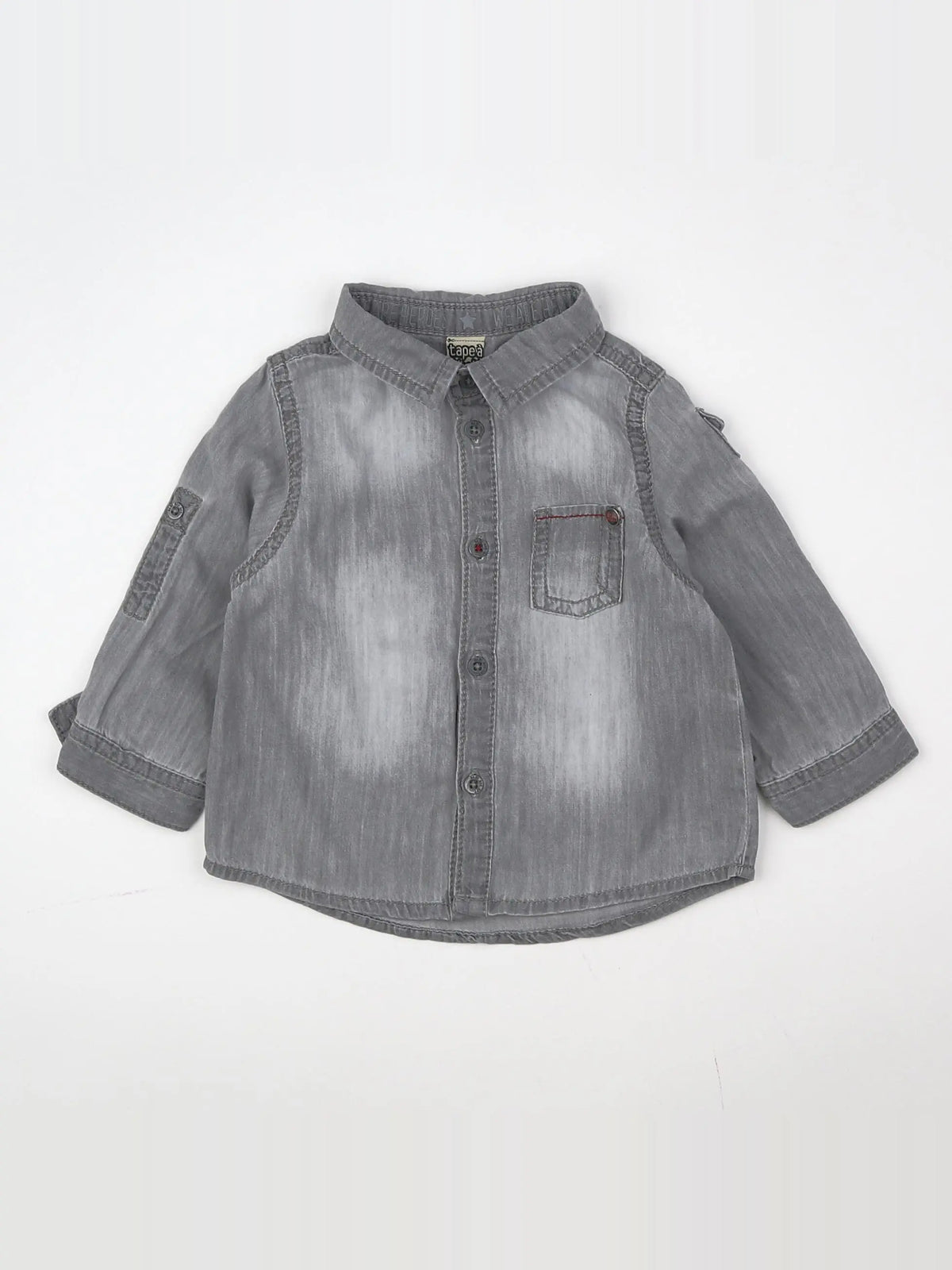 Tape à l'oeil - chemise gris - 9 mois