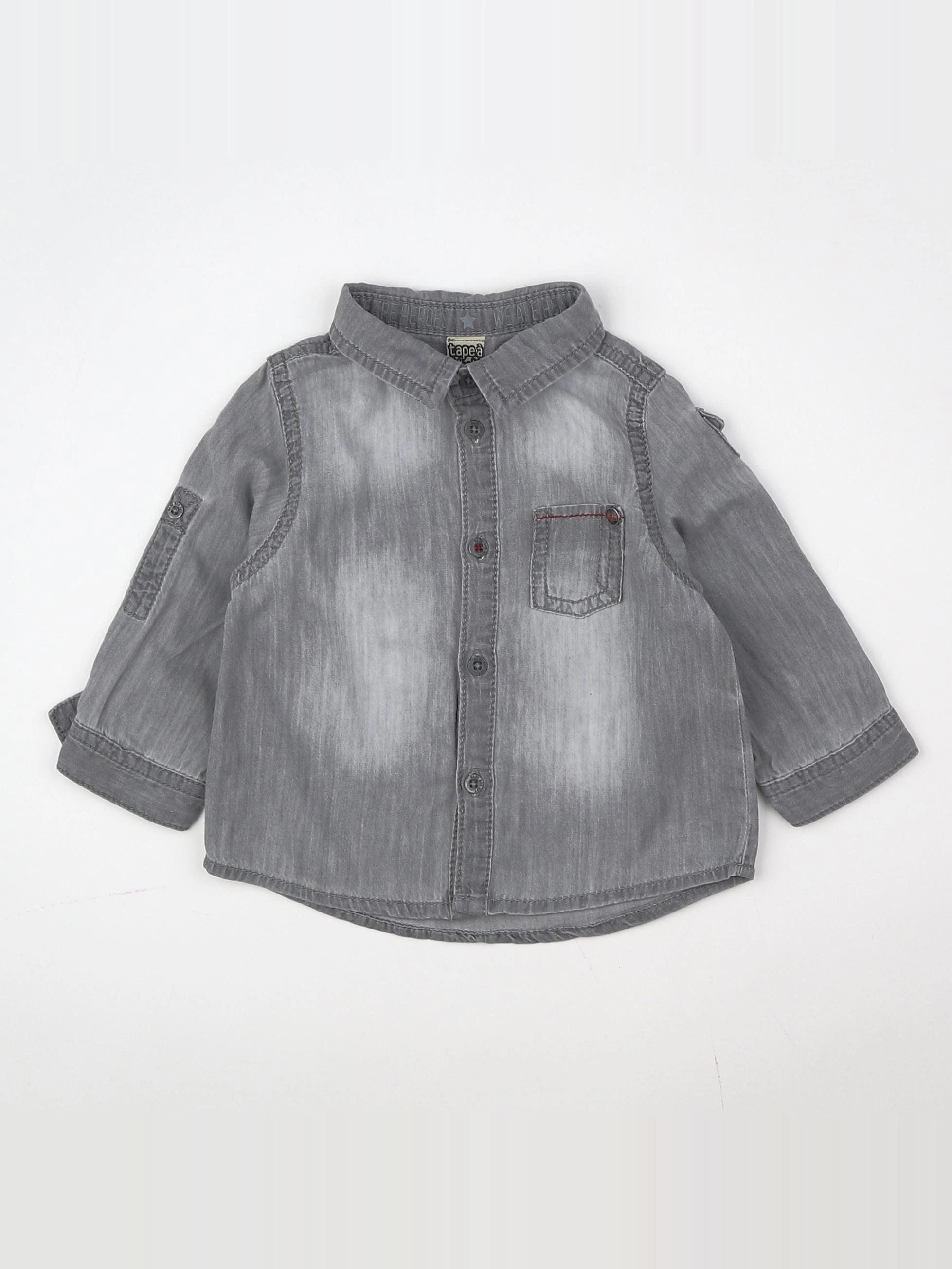 Tape à l'oeil - chemise gris - 9 mois