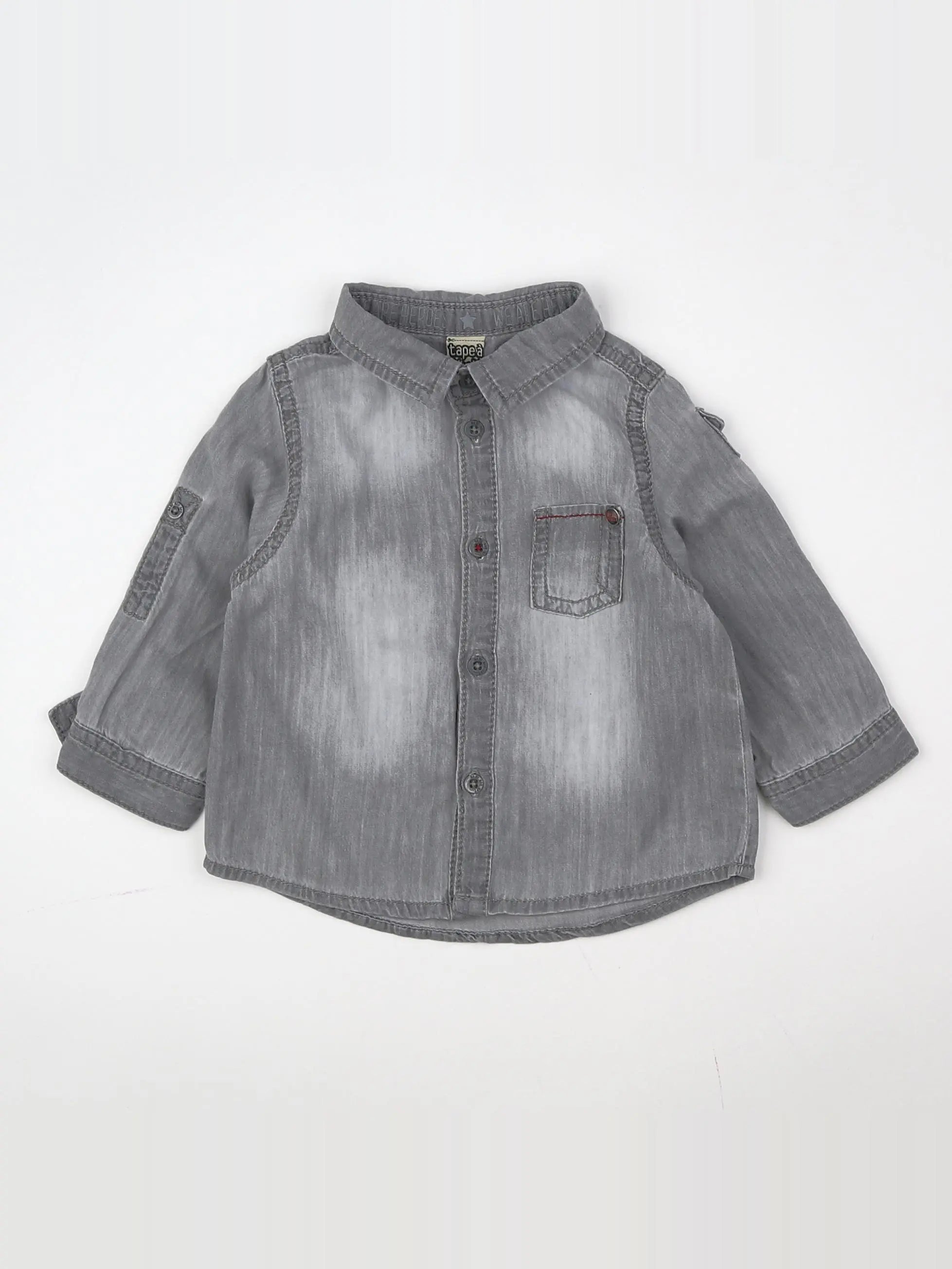Tape à l'oeil - chemise gris - 9 mois