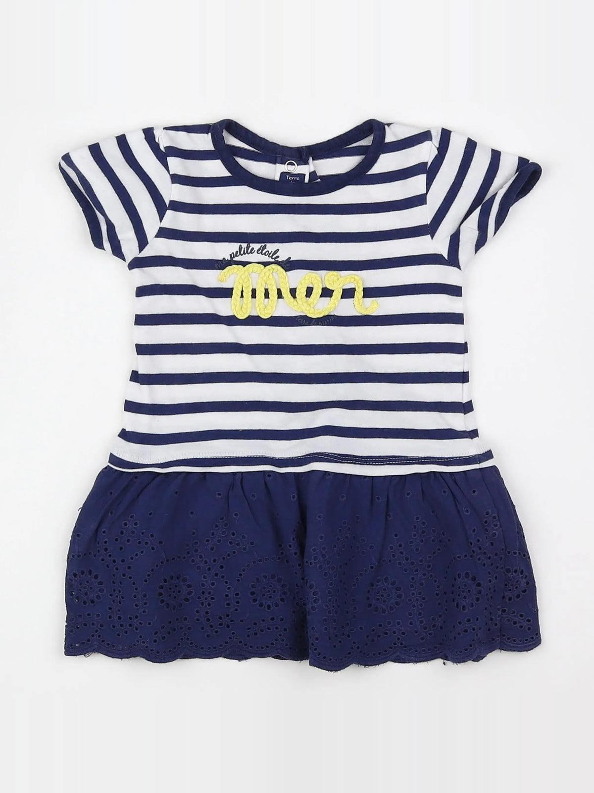 Terre de marins - robe blanc, bleu - 12 mois