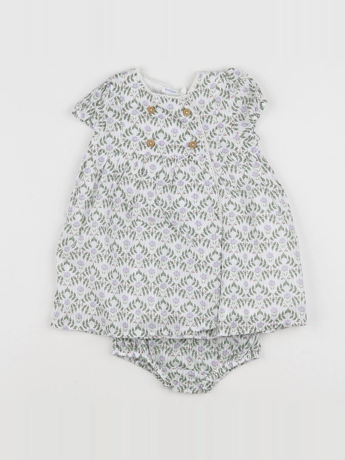 Boutchou - robe vert - 3 mois