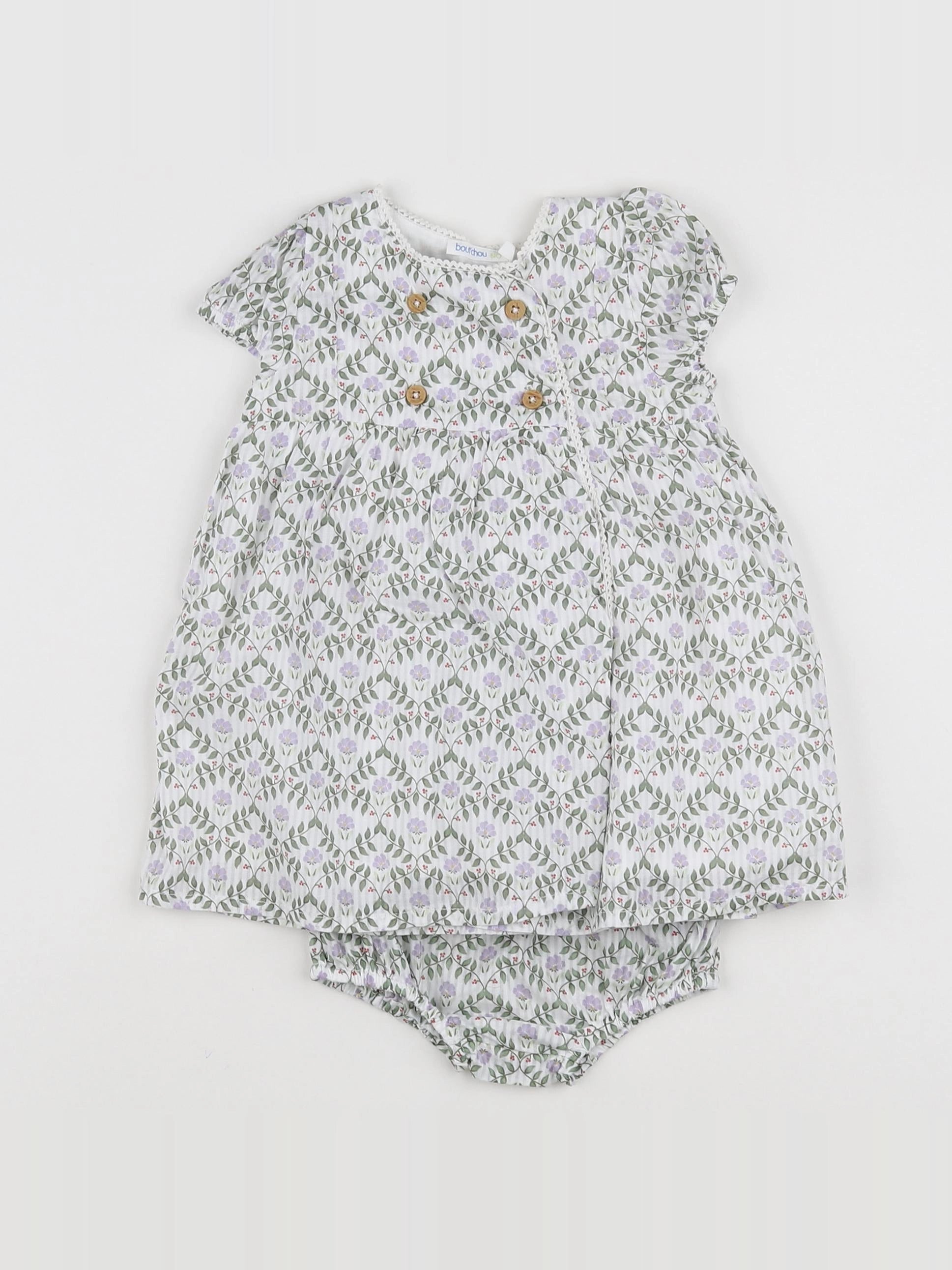 Boutchou - robe vert - 3 mois