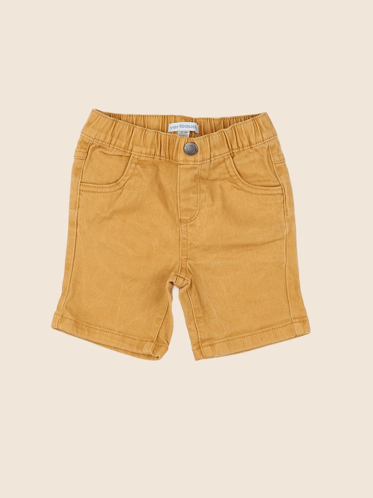 Vertbaudet - short jaune - 12 mois