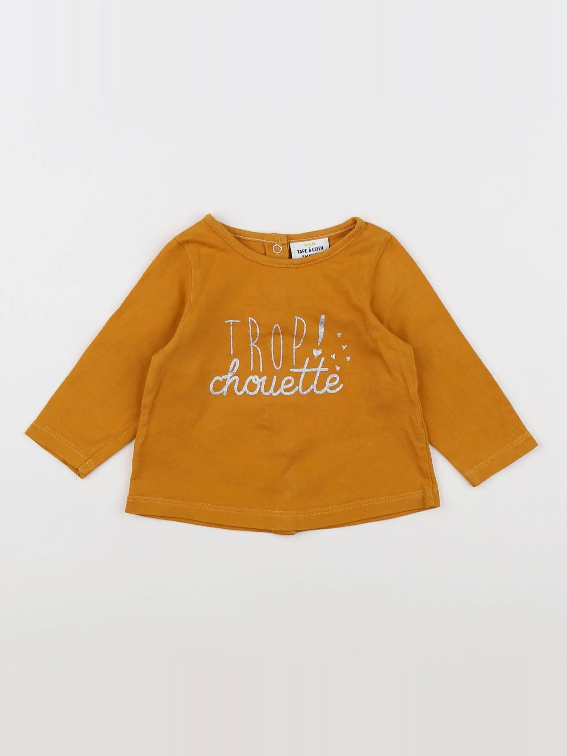 Tape à l'oeil - tee-shirt jaune, argent - 3 mois