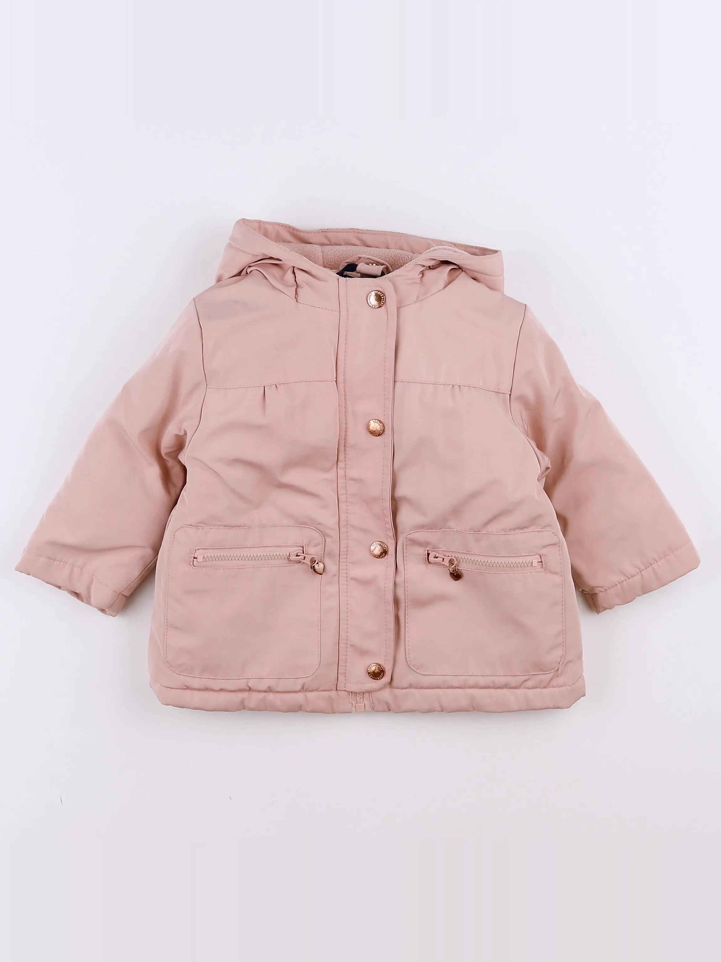Vertbaudet - parka rose - 9 mois