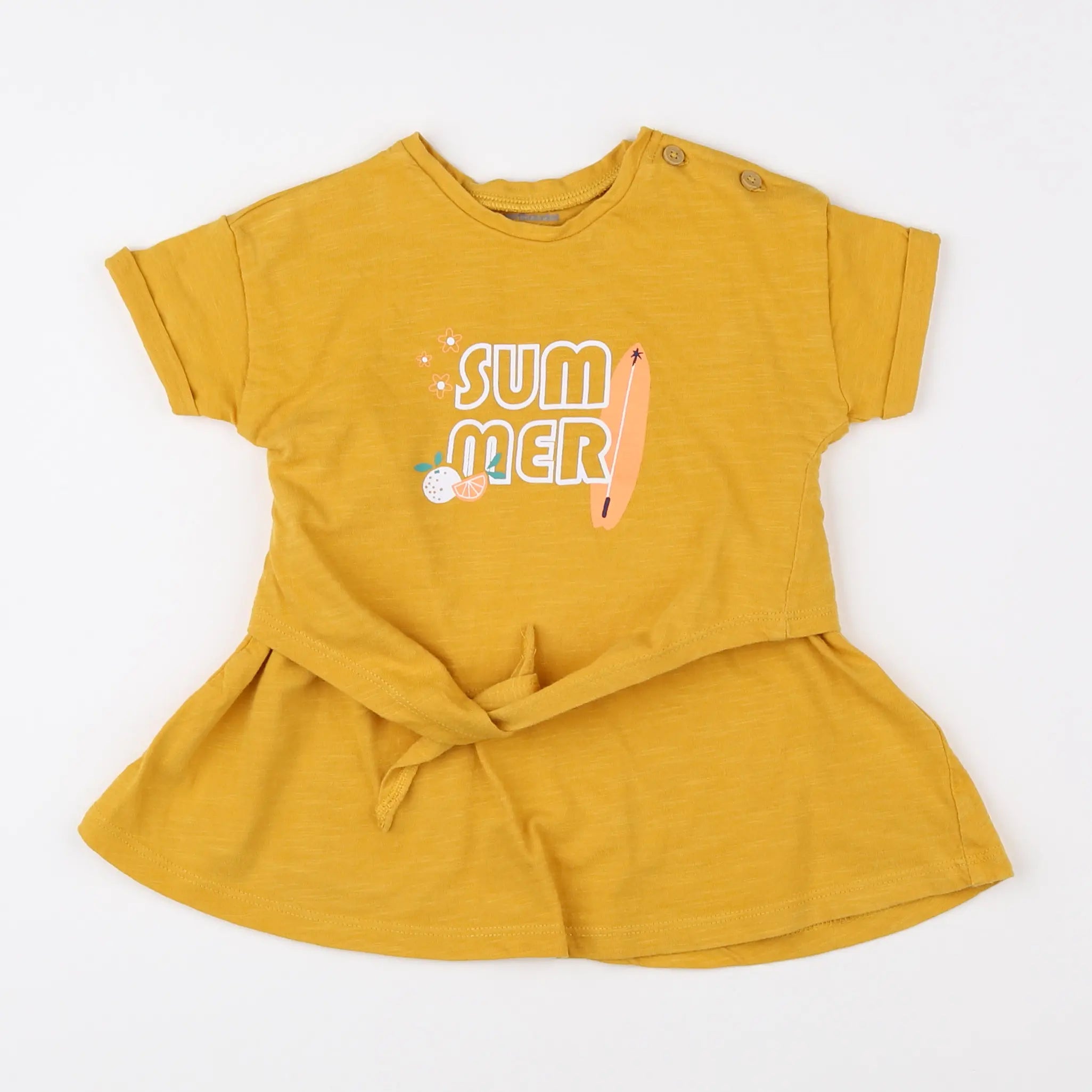Vertbaudet - robe jaune - 12 mois