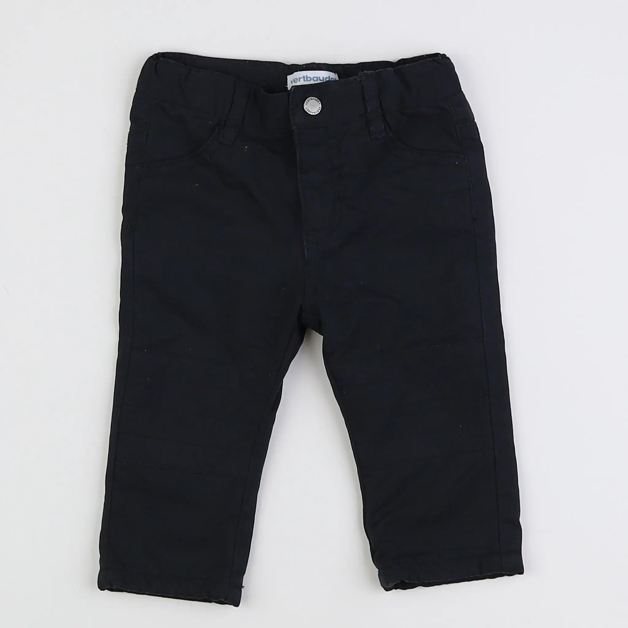 Vertbaudet - pantalon doublé noir - 6 mois