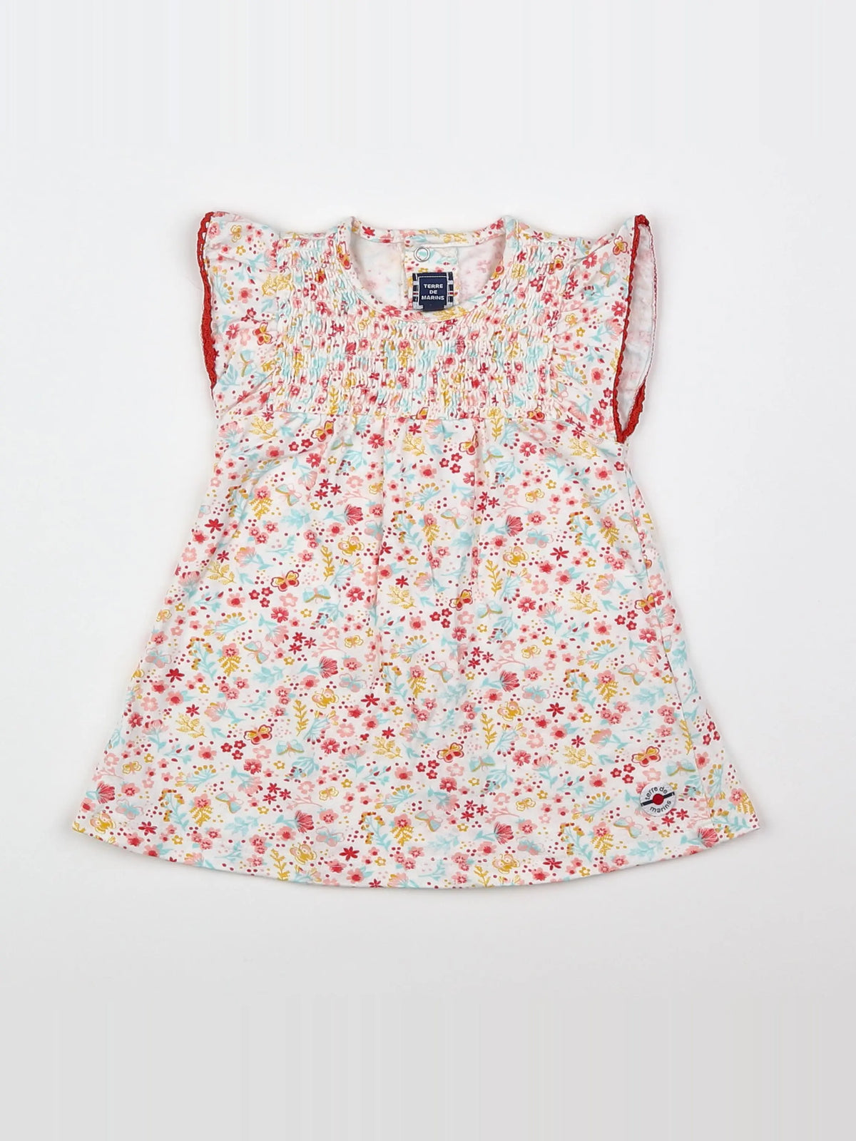 Terre de marins - robe rose - 6 mois
