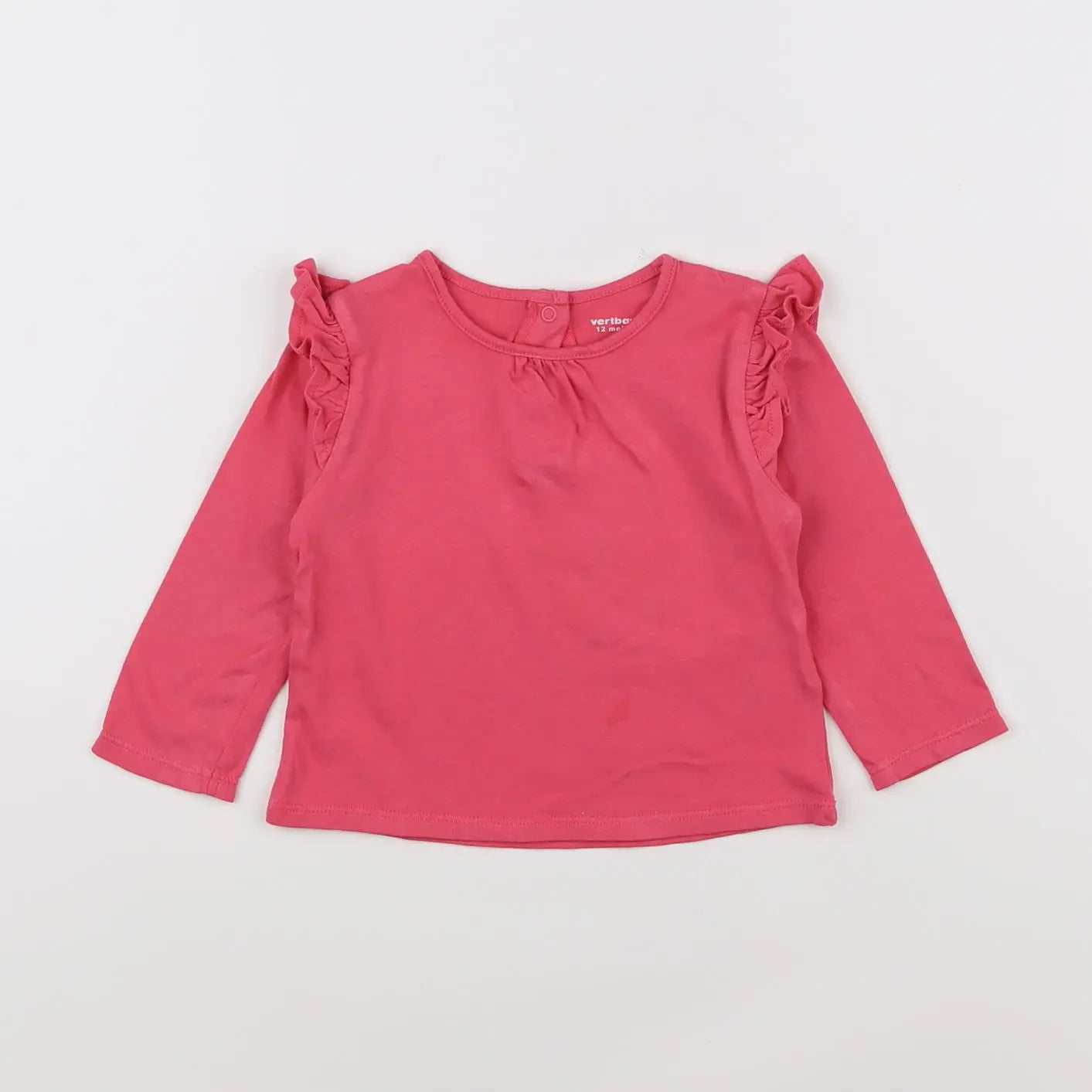 Vertbaudet - tee-shirt rose - 12 mois