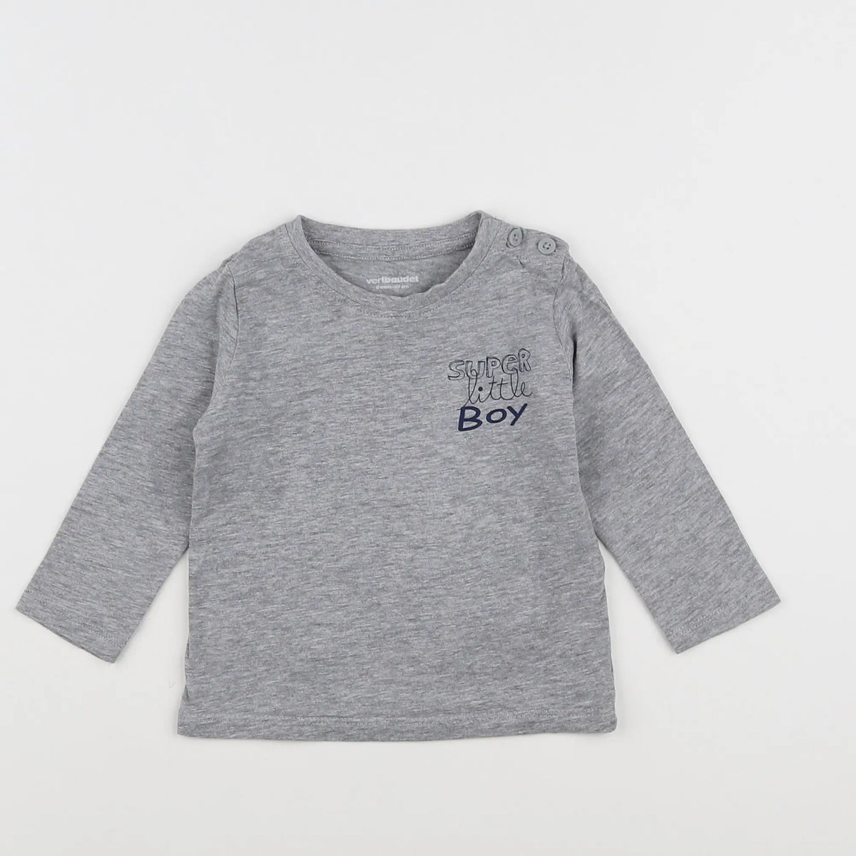 Vertbaudet - tee-shirt gris - 6 mois