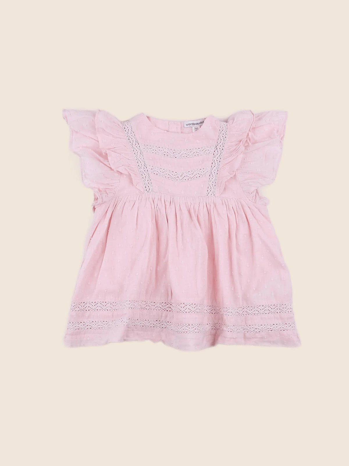 Vertbaudet - robe rose - 12 mois