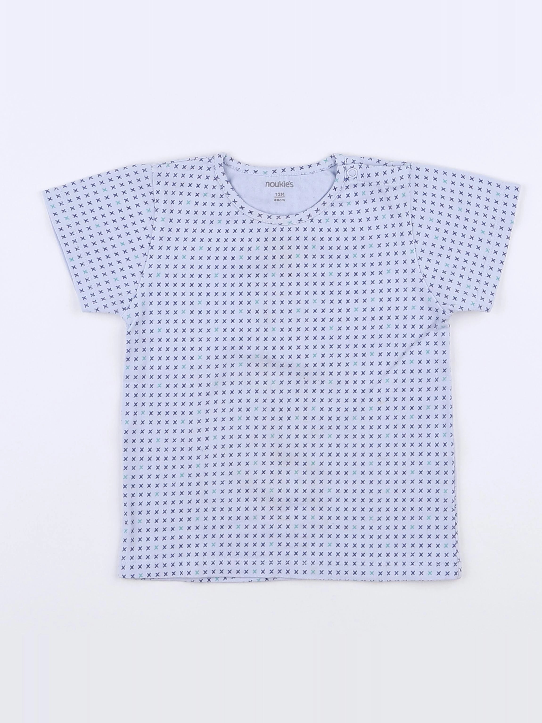Noukie's - tee-shirt bleu - 12 mois