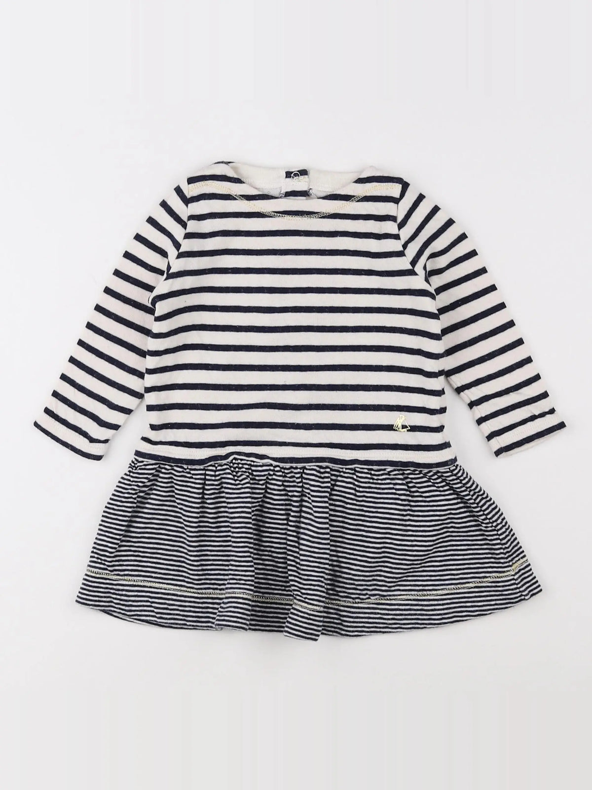 Petit Bateau - robe bleu - 12 mois