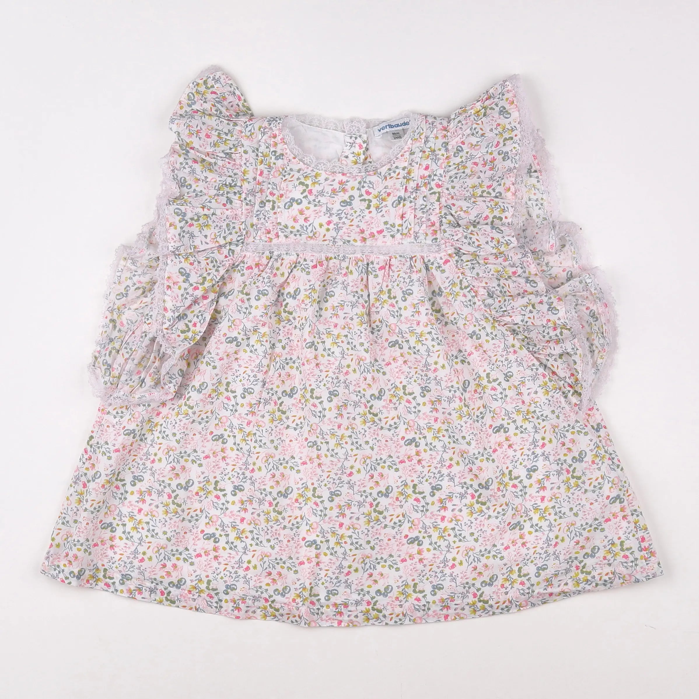 Vertbaudet - robe coton multicolore - 2 ans