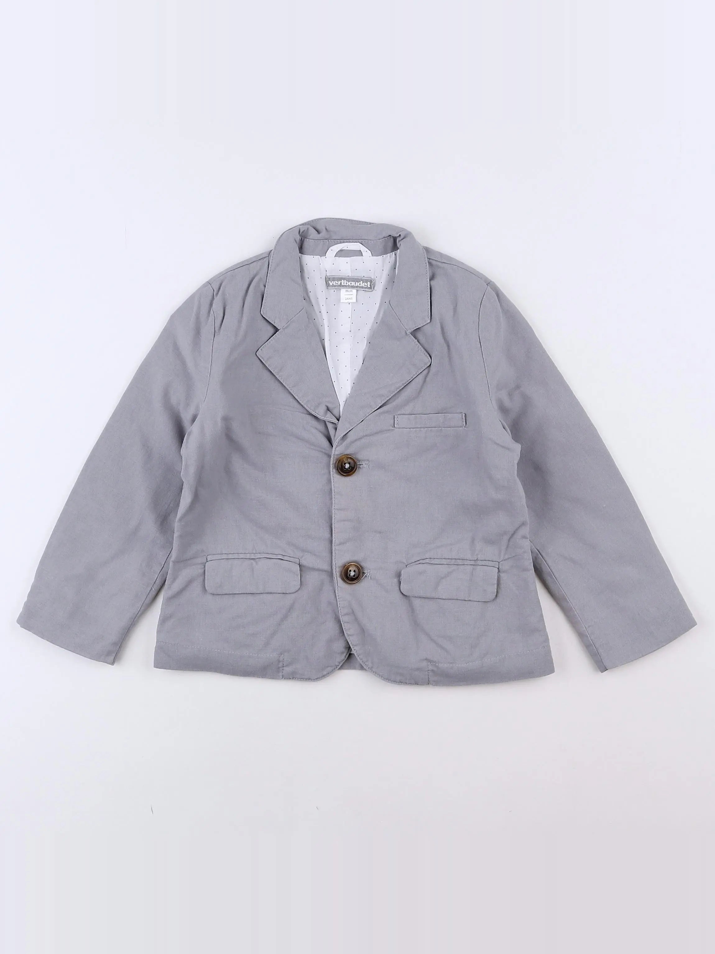 Vertbaudet - veste gris - 2 ans