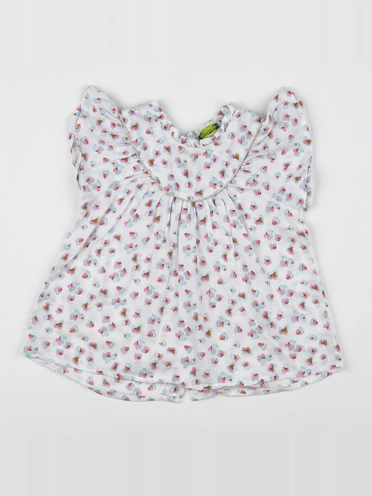 Tape à l'oeil - blouse blanc, bleu, rose - 18 mois